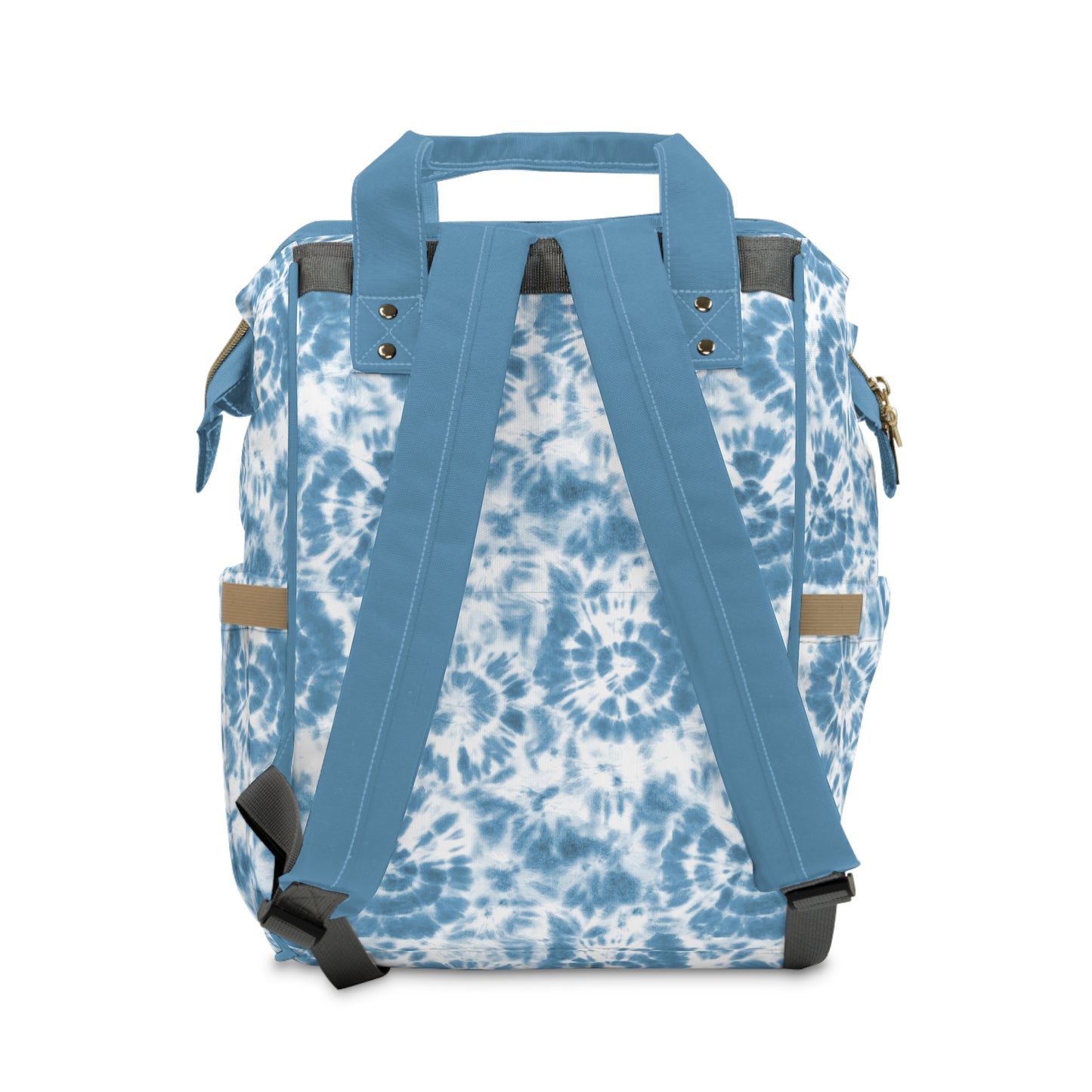 Multifunctional Tie-Dye Diaper Backpack - Lightweight Nylon Baby Bag with Adjustable Straps