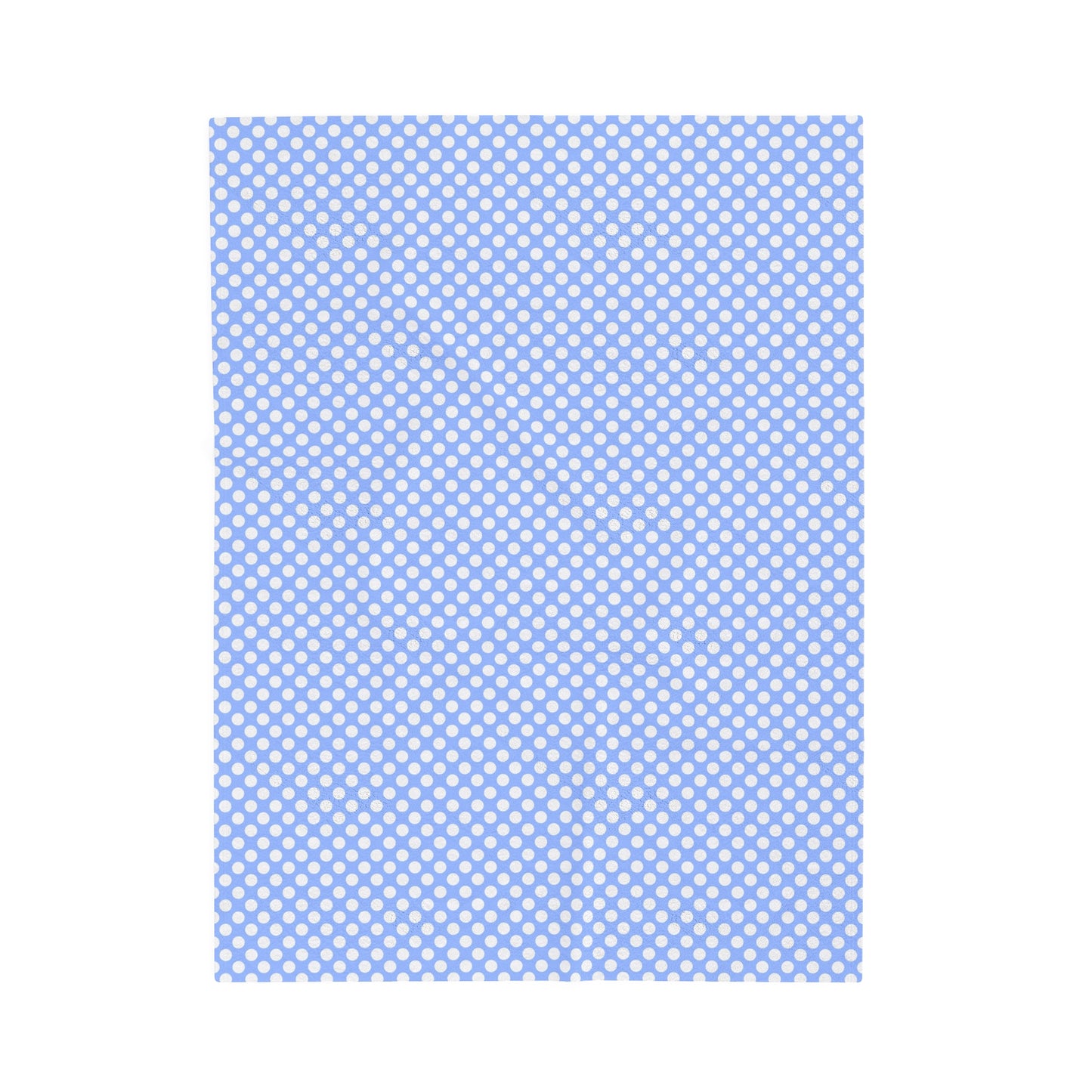 Pastel Polka Dot Velveteen Plush Blanket | Soft, Playful, Luxurious and Comforting | Available in Multiple Sizes