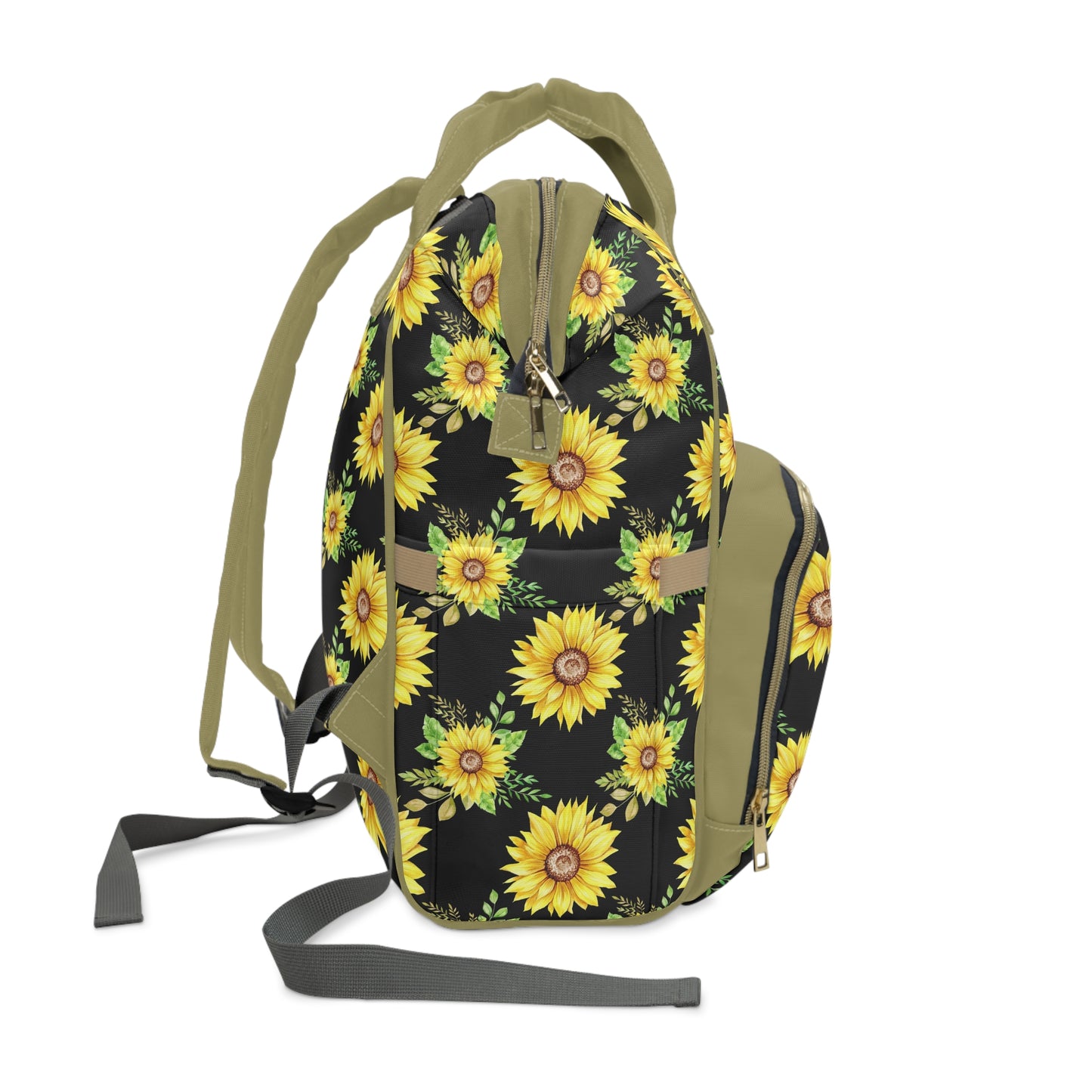 Sunflower Diaper Backpack - Bright & Multifunctional Baby Bag with Sunflower Design, Perfect for Nature-Loving Parents