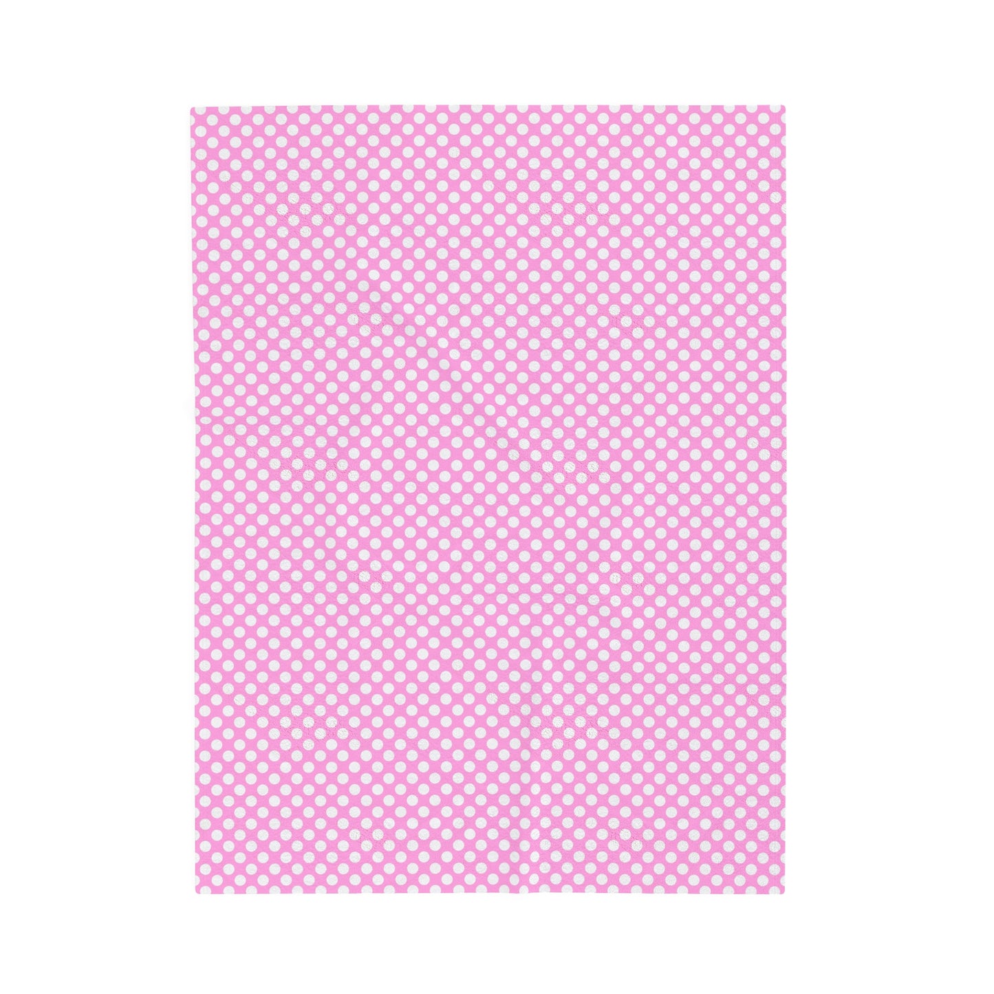 Pastel Polka Dot Velveteen Plush Blanket | Soft, Playful, Luxurious and Comforting | Available in Multiple Sizes