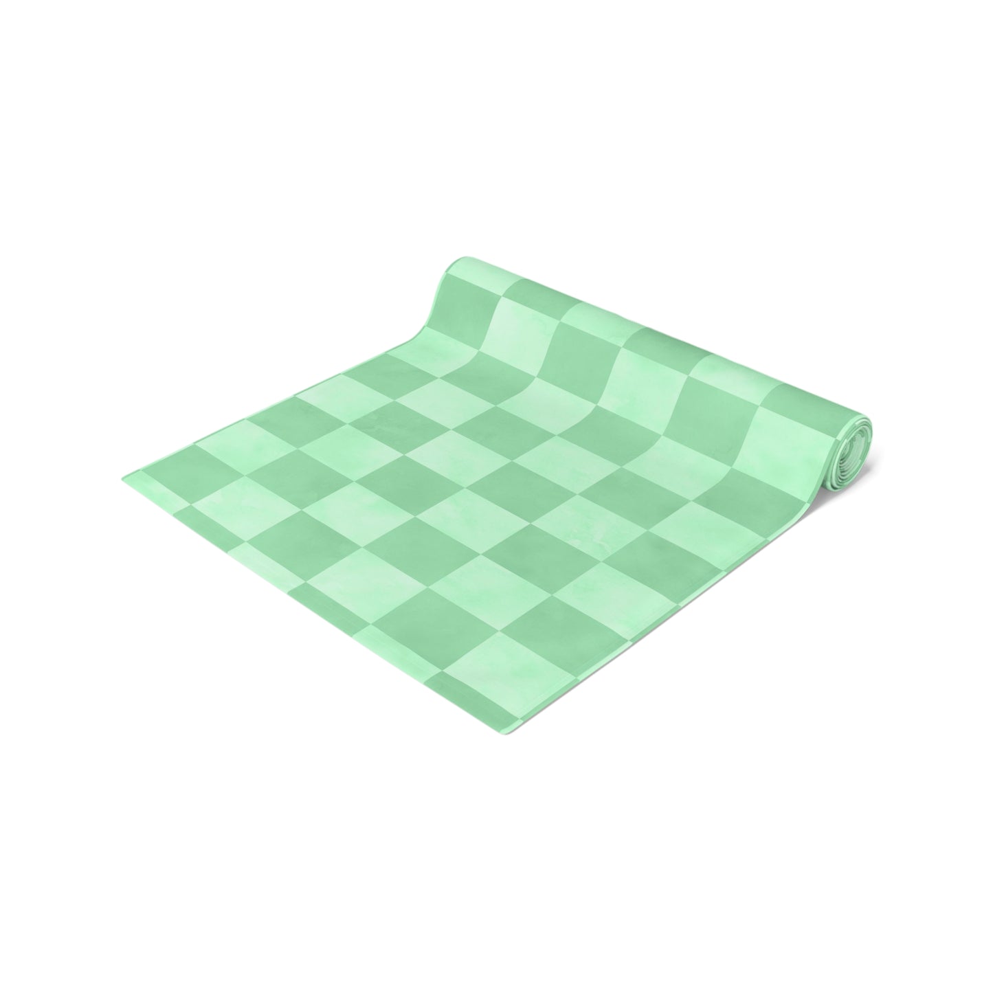 Pastel Checkered Table Runner - Soothing Playfulness, Cotton Twill or Polyester - Perfect for Refreshing & Modern Home Decor