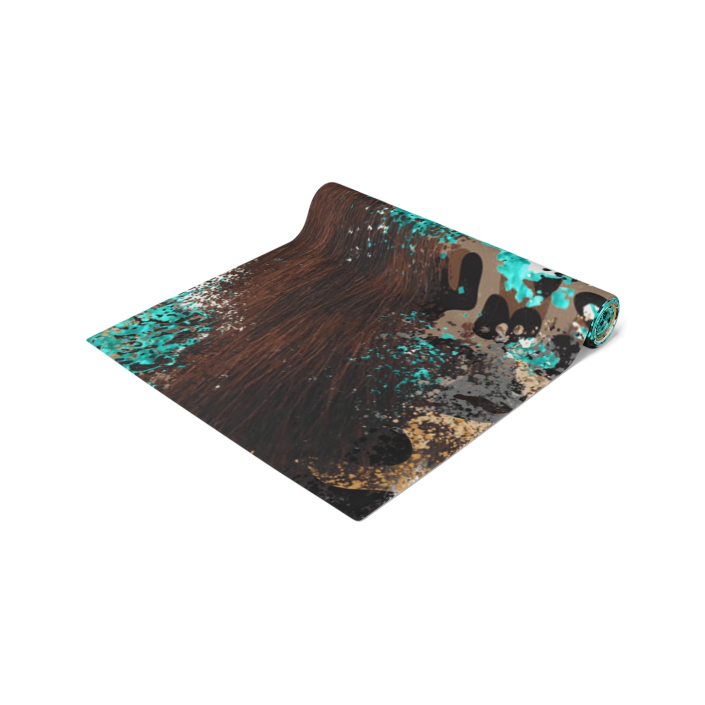 Cowhide Print Table Runner - Rustic Elegance, Cotton Twill or Polyester - Perfect for Western & Luxurious Home Decor