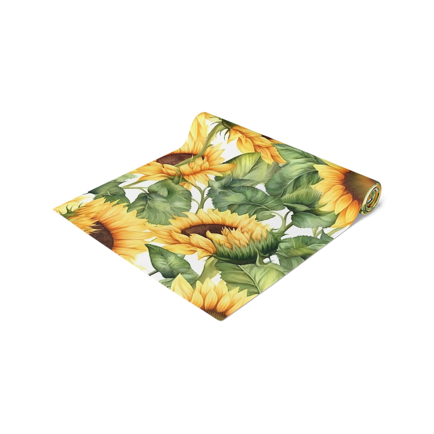 Sunflower Print Table Runner - Bright and Cheerful, Cotton Twill or Polyester - Perfect for Sunny Home Decor