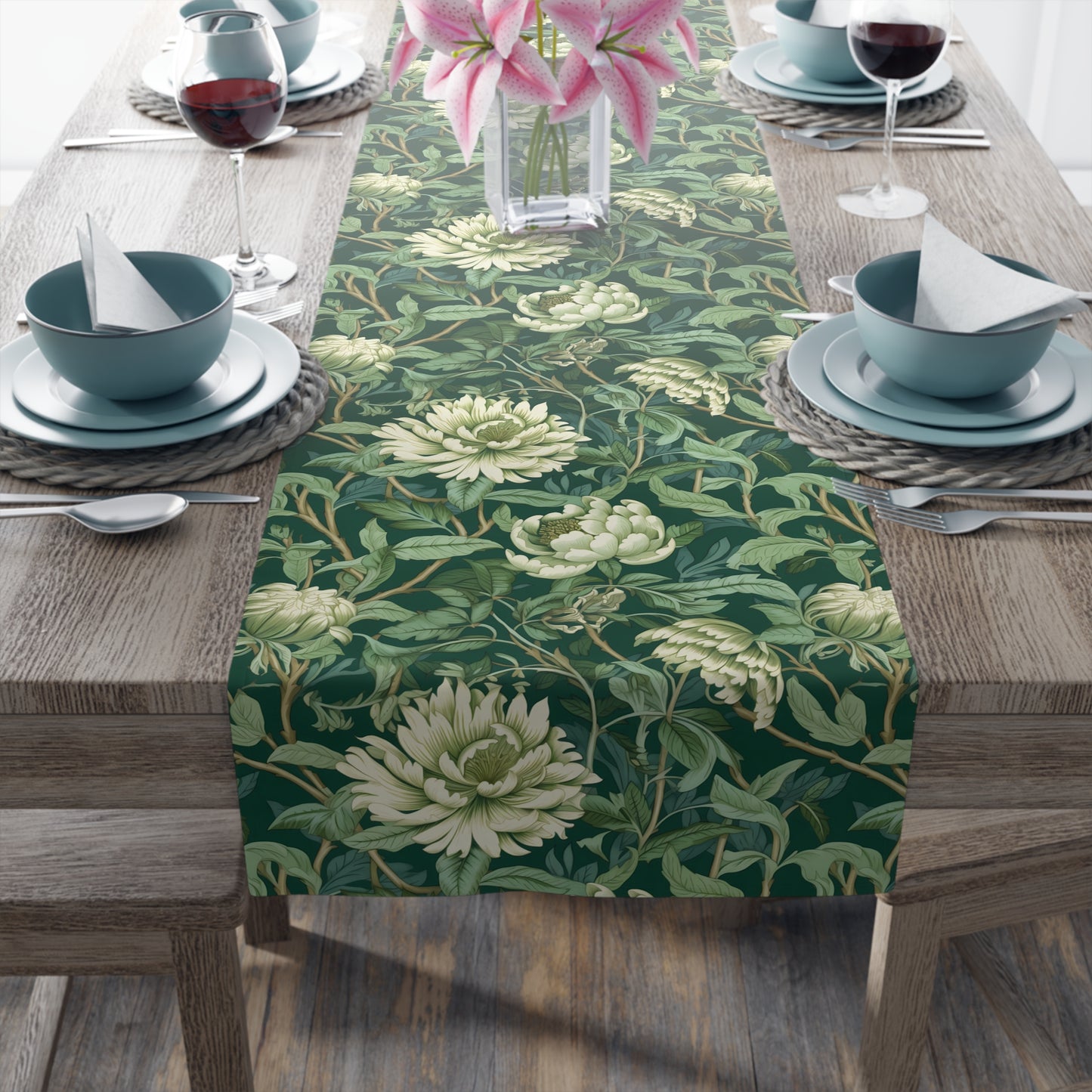 Chinoiseries Table Runner - Cotton Twill & Polyester