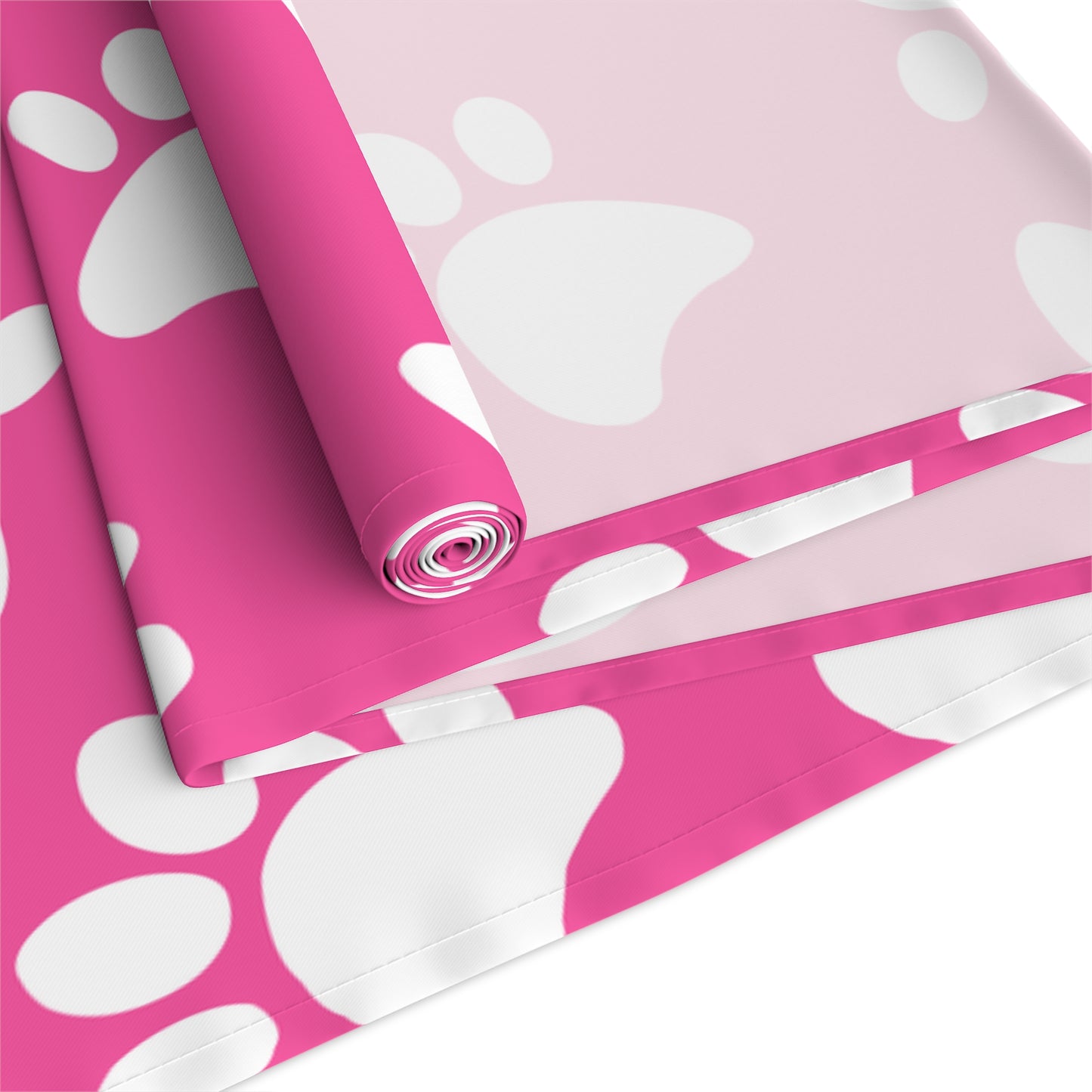Paw Print Table Runner - Cozy Pet-Themed Decor, Cotton Twill or Polyester - Perfect for Animal Lovers