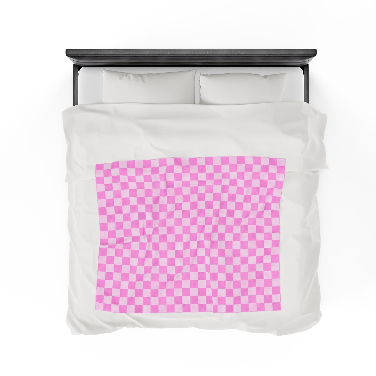 Pastel Checkers Velveteen Plush Blanket | Soft, Trendy, Luxurious and Comforting | Available in Multiple Sizes