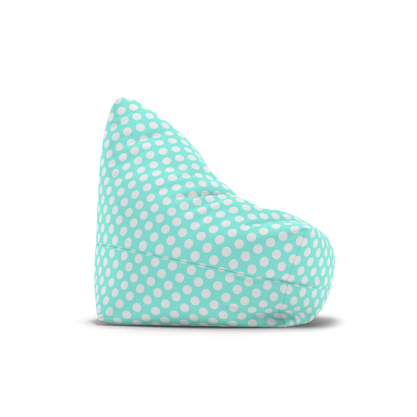 Pastel Polka Dot Bean Bag Chair Cover - Soft Polyester Slipcover with Secure Zip - Fits Various Sizes