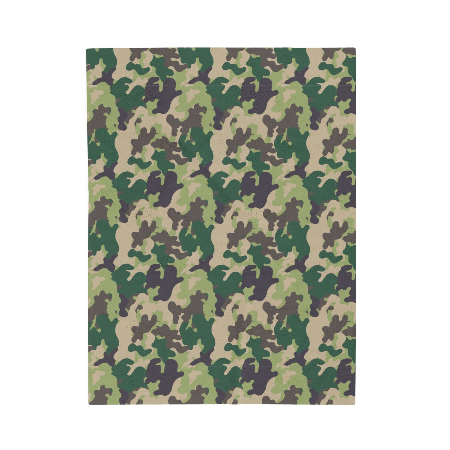 Camouflage Velveteen Plush Blanket | Soft, Rugged, Luxurious and Comforting | Available in Multiple Sizes