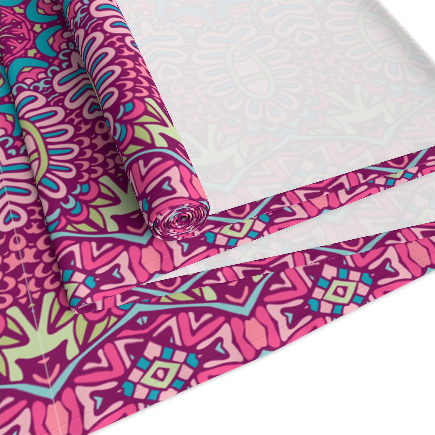 Mandala Print Table Runner - Intricate Patterns, Cotton Twill or Polyester - Ideal for Decorative Home Accents