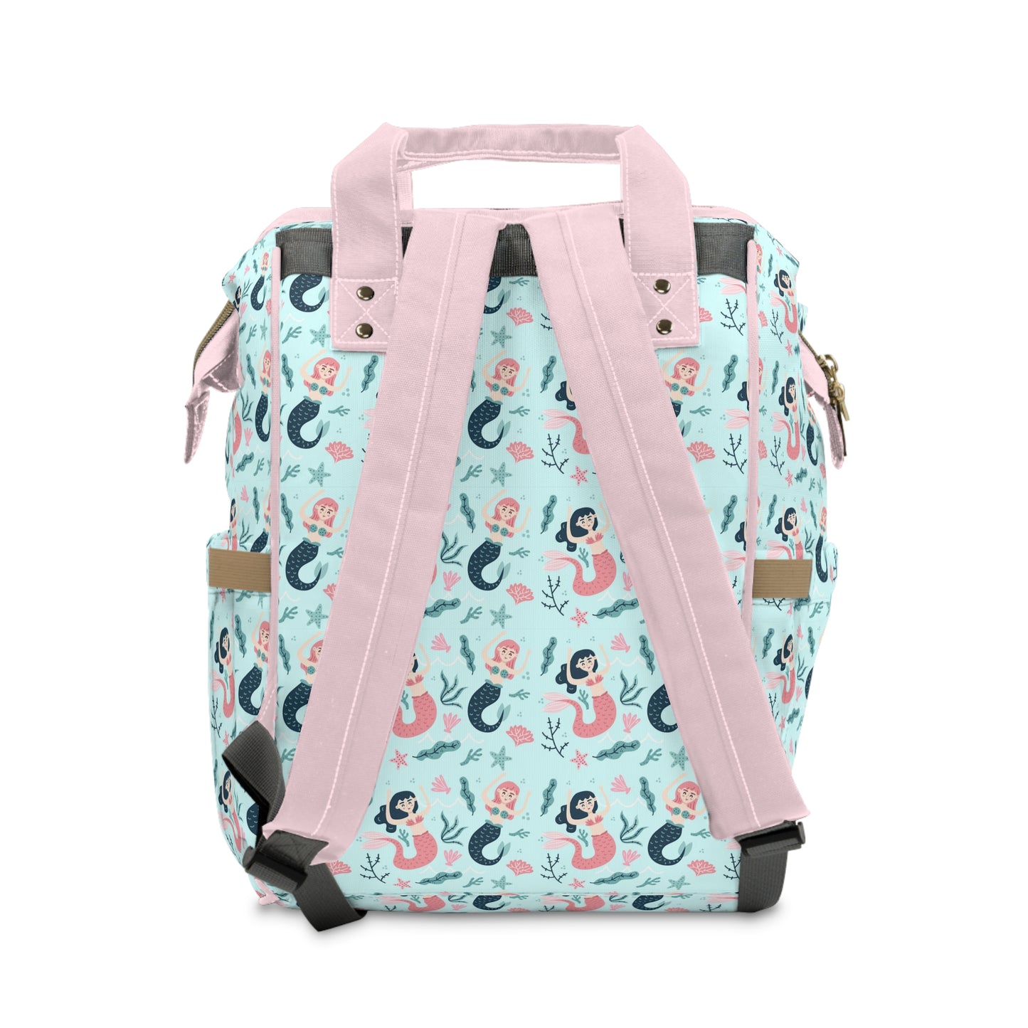 Mermaid Diaper Backpack - Magical & Multifunctional Nappy Bag with Ocean-Inspired Mermaid Patterns