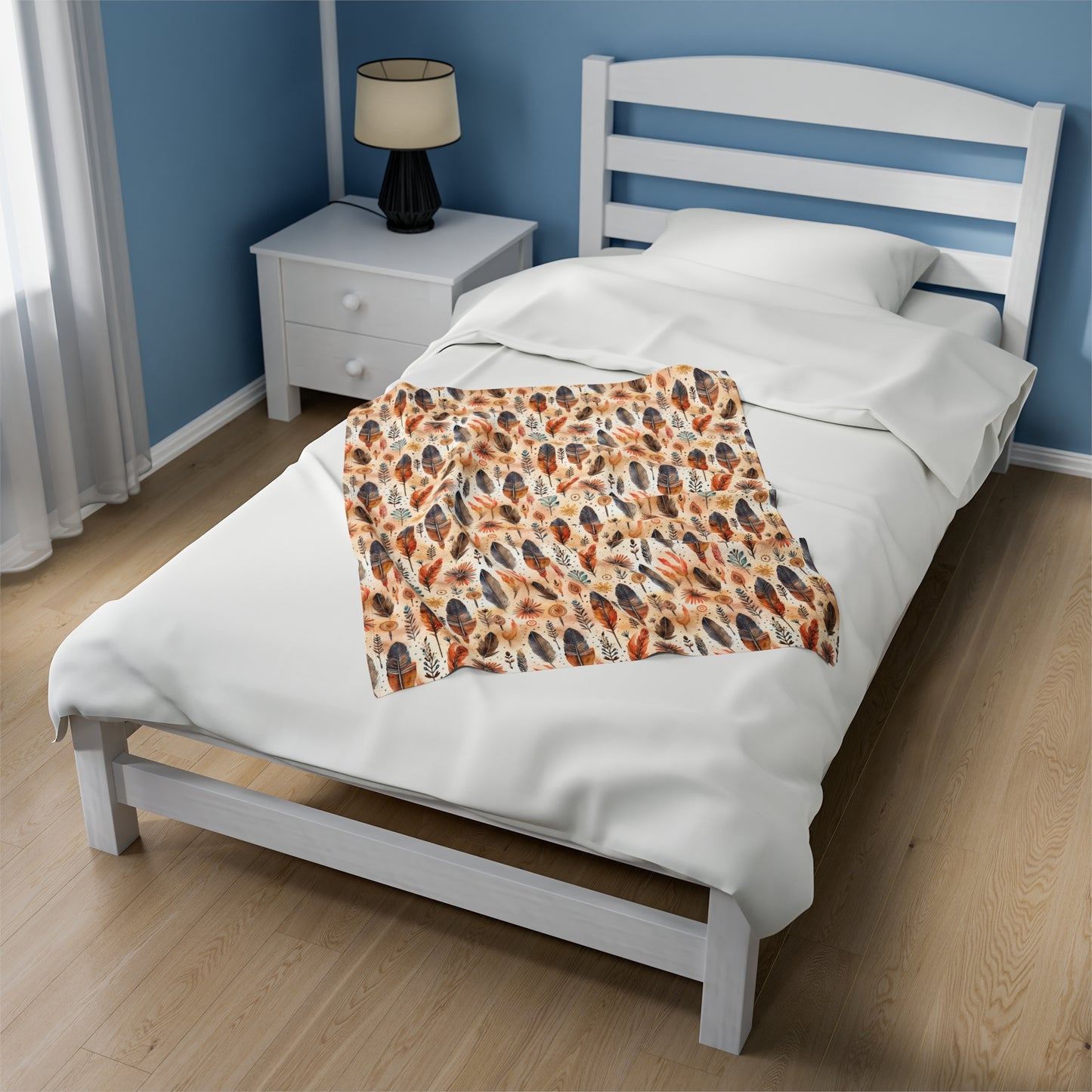 Aztec Velveteen Plush Blanket | Soft, Luxurious, Cultural, and Comforting | Available in Multiple Sizes