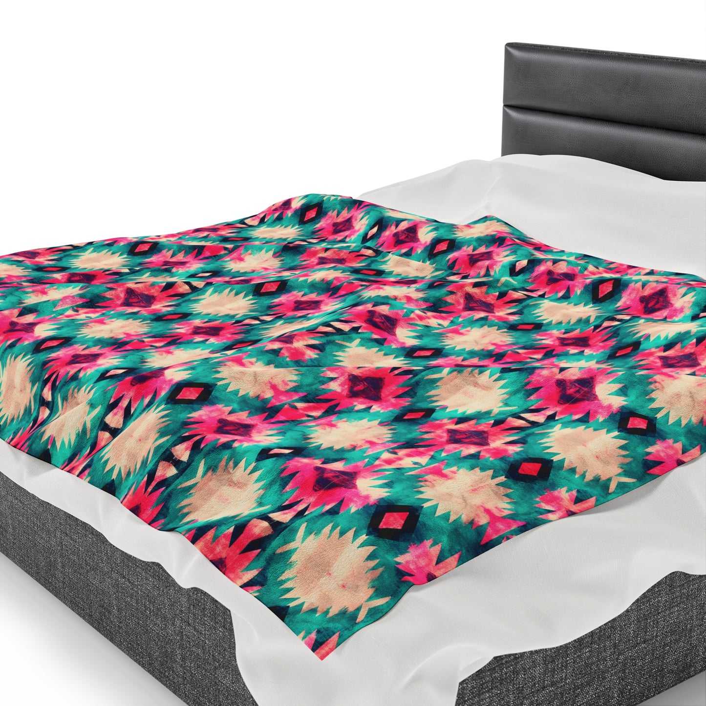 Aztec Velveteen Plush Blanket | Soft, Luxurious, Cultural, and Comforting | Available in Multiple Sizes