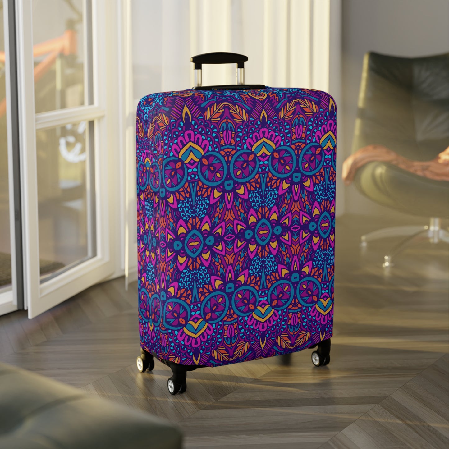 Mandala Luggage Cover - Stylish Mandala Suitcase Protector