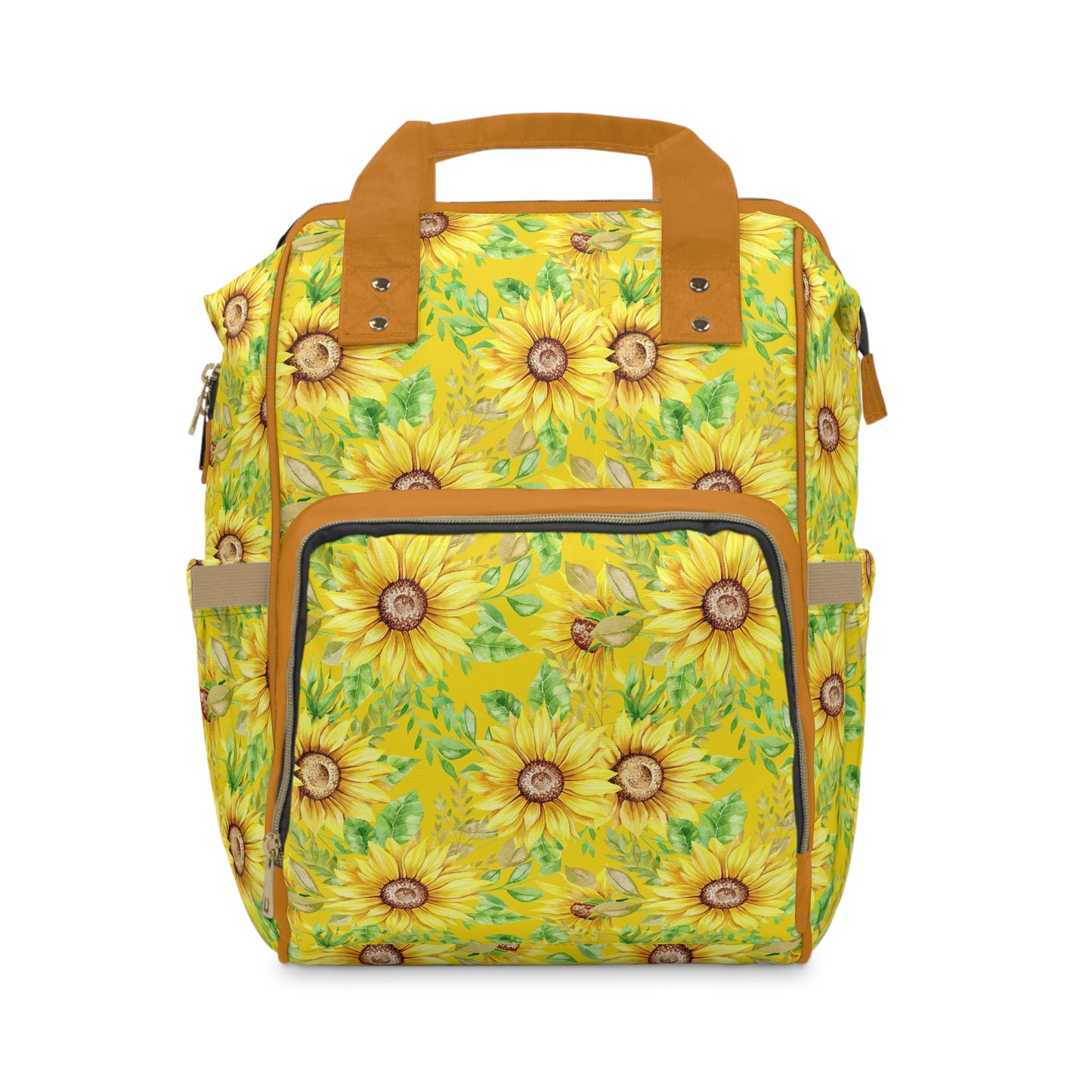 Sunflower Diaper Backpack - Bright & Multifunctional Baby Bag with Sunflower Design, Perfect for Nature-Loving Parents