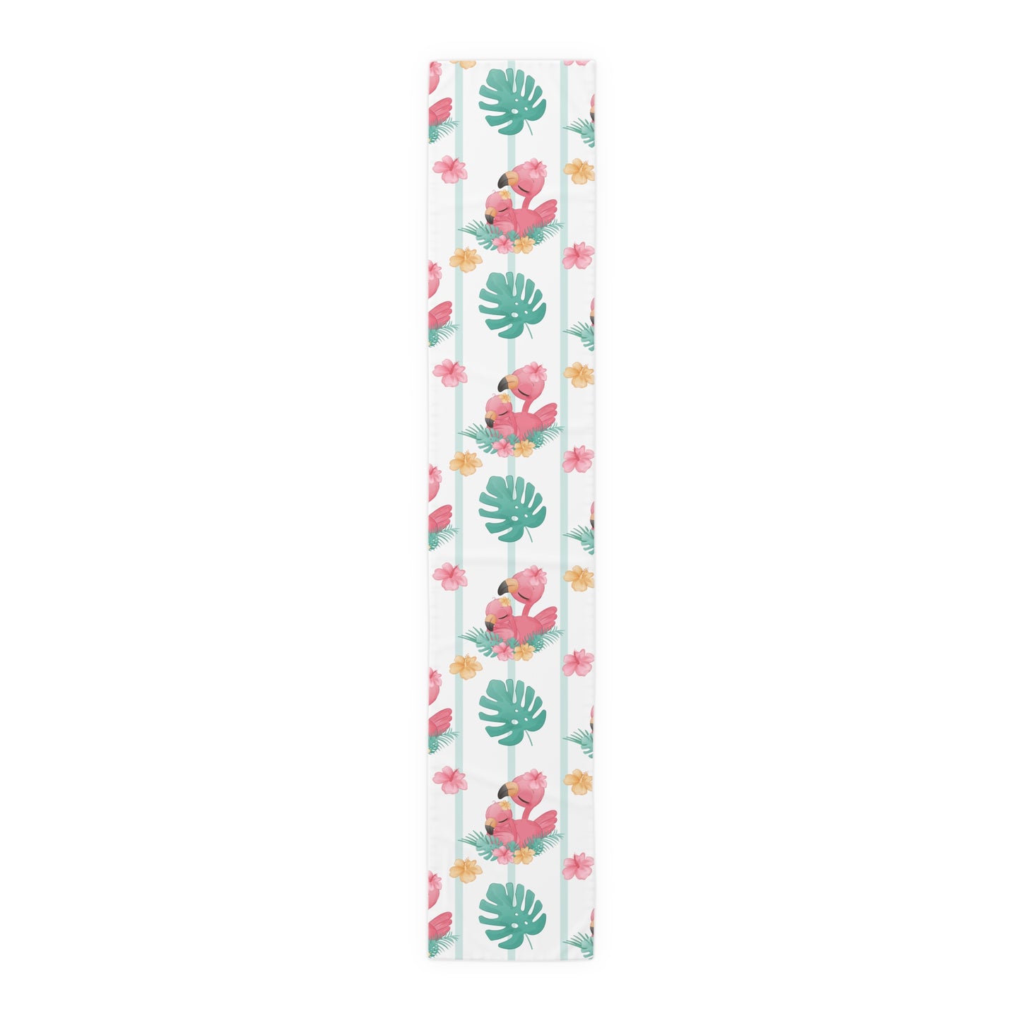 Flamingo Print Table Runner - Vibrant Elegance, Cotton Twill or Polyester - Perfect for Tropical Home Decor