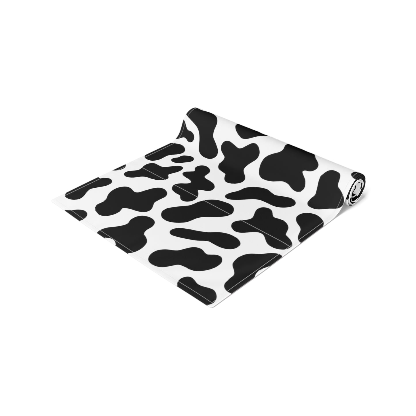 Cow Print Table Runner - Chic Farmhouse Style, Available in Cotton Twill or Polyester - Elevate Your Home Decor