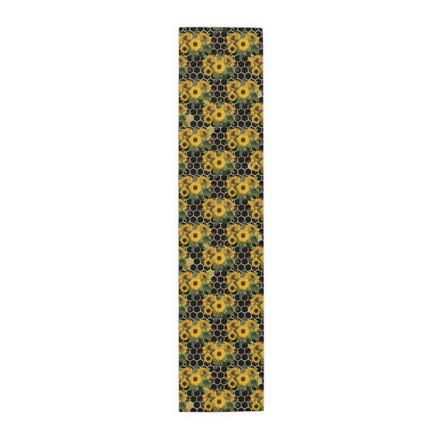 Sunflower Print Table Runner - Bright and Cheerful, Cotton Twill or Polyester - Perfect for Sunny Home Decor