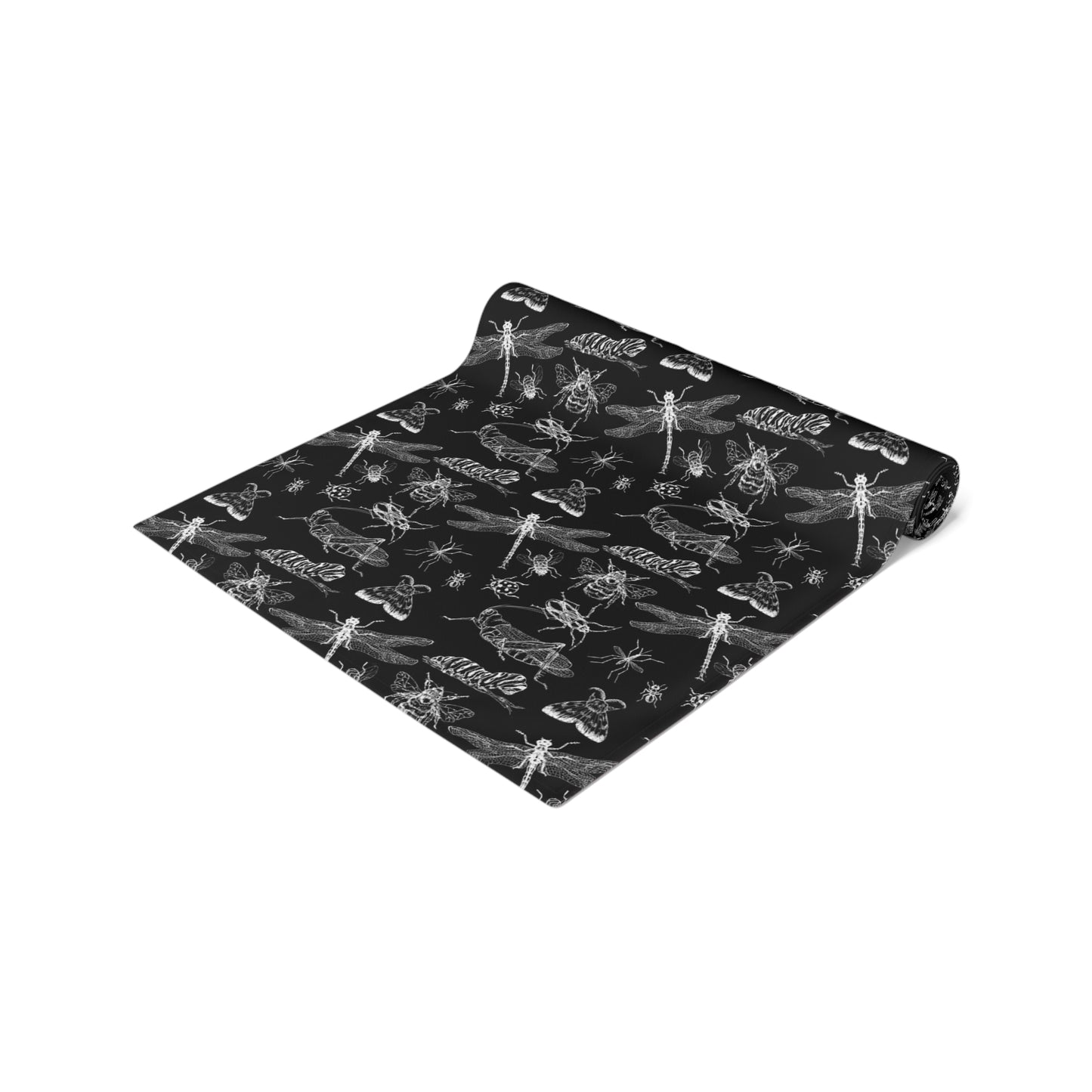 Insect Print Table Runner - Detailed Elegance, Cotton Twill or Polyester - Perfect for Nature Enthusiasts & Scientific Decor