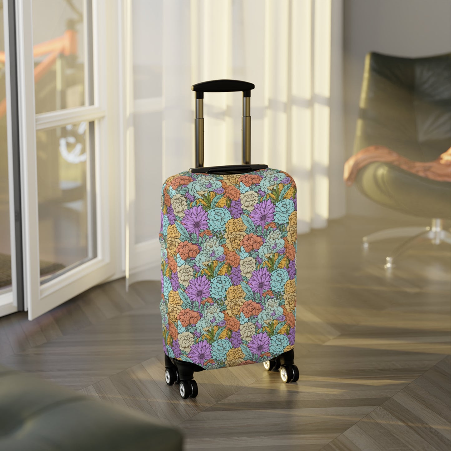 Boho Floral Luggage Cover - Trendy Travel Floral Suitcases Cover