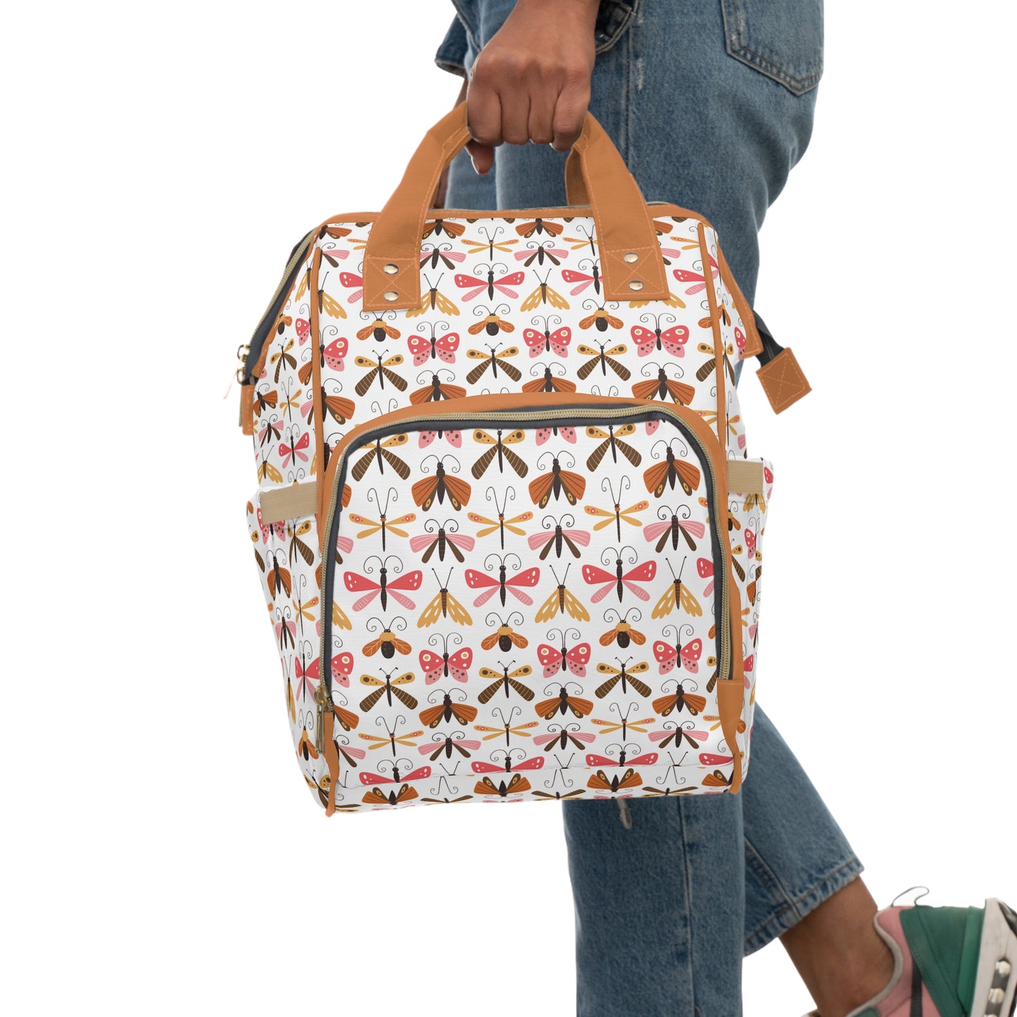 Insect Diaper Backpack - Whimsical Baby Bag with Colorful Insect Patterns, Perfect for Nature-Loving Parents