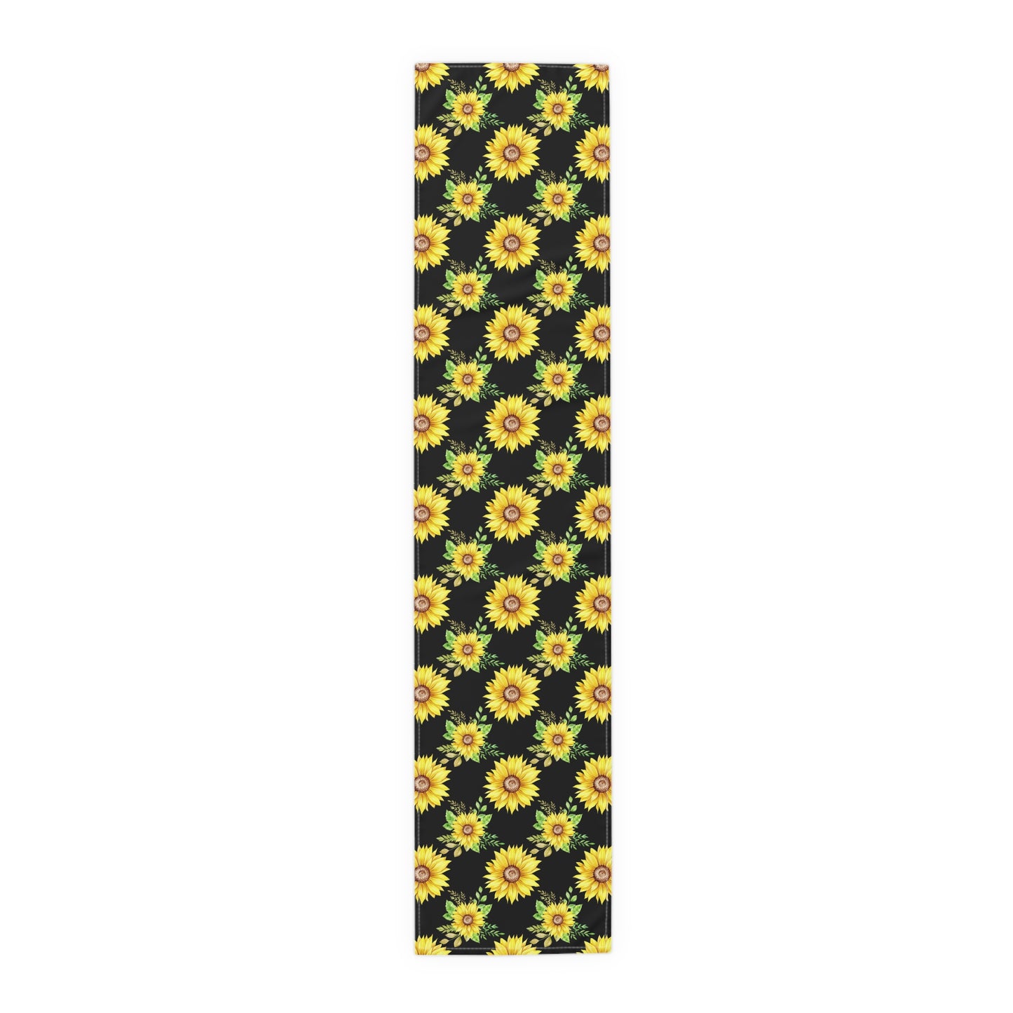 Sunflower Print Table Runner - Bright and Cheerful, Cotton Twill or Polyester - Perfect for Sunny Home Decor