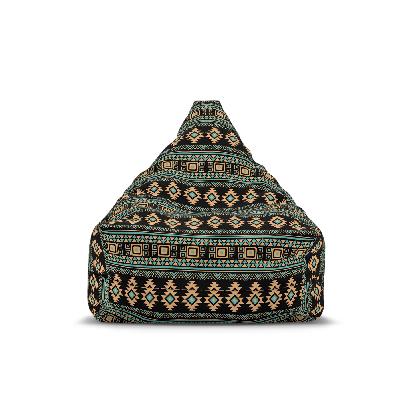 Aztec Bean Bag Chair Cover - Durable Polyester, Locking Zipper, 2 Sizes