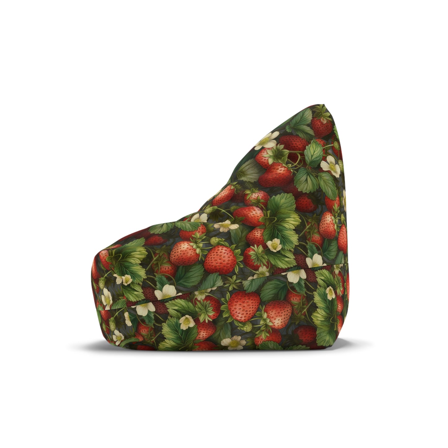 Strawberry Print Bean Bag Chair Cover - Sweet & Durable Polyester Slipcover