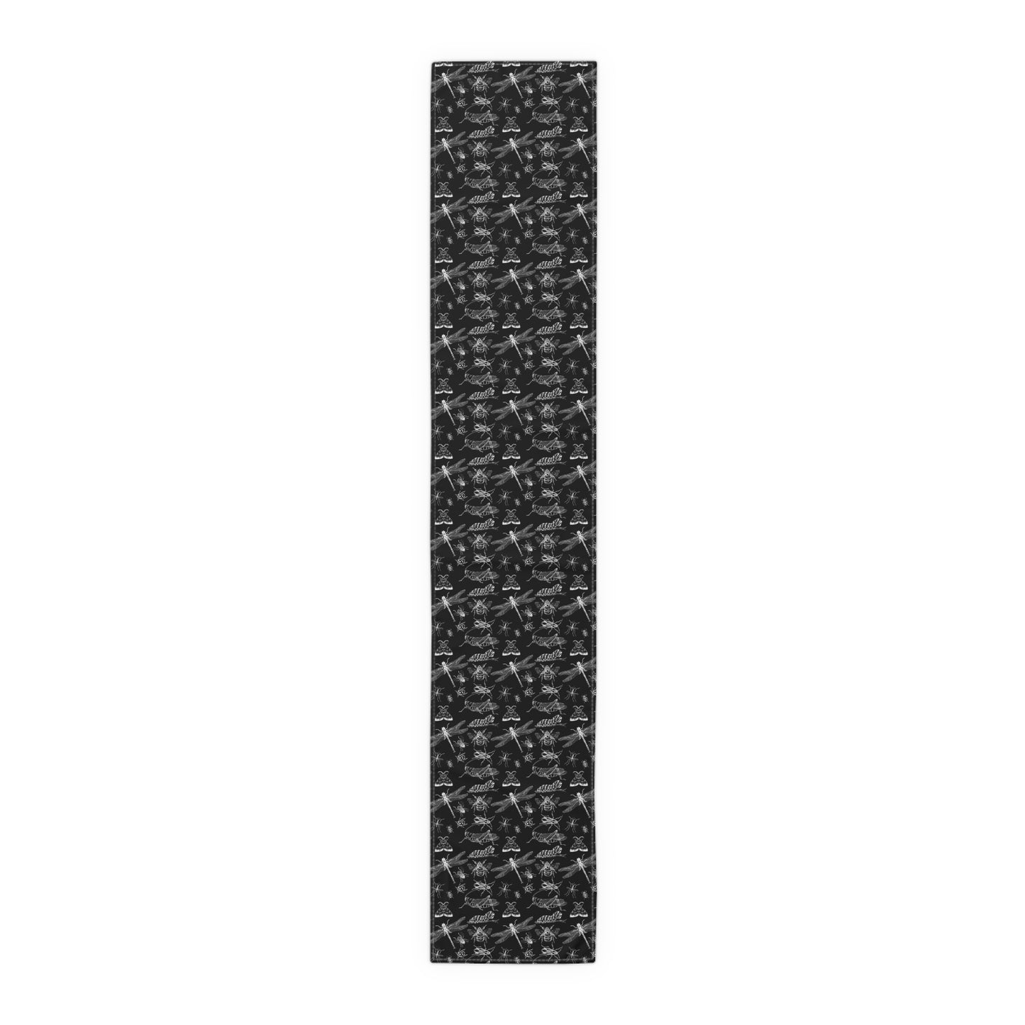 Insect Print Table Runner - Detailed Elegance, Cotton Twill or Polyester - Perfect for Nature Enthusiasts & Scientific Decor
