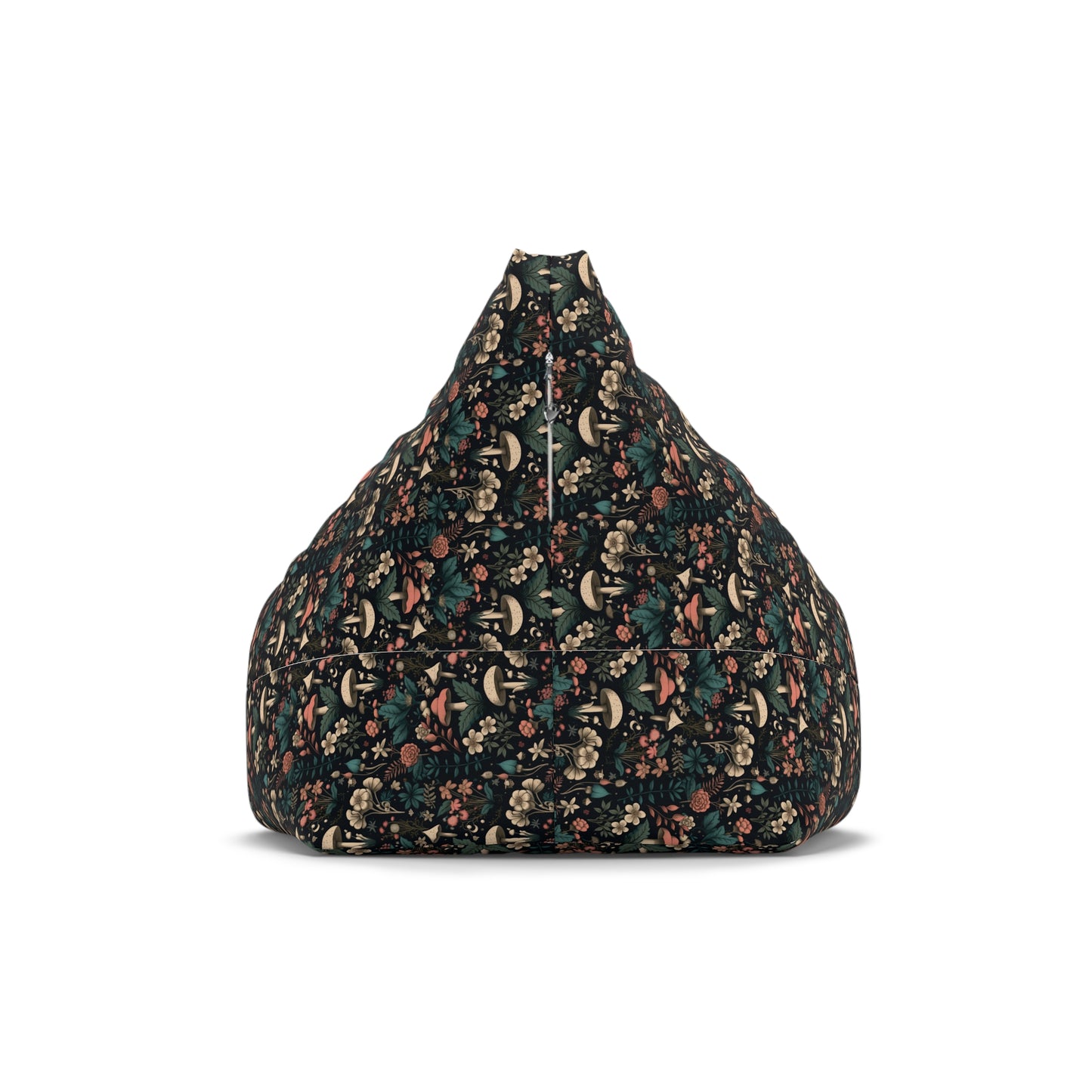 Mushroom Bean Bag Chair Cover - Durable Polyester, Locking Zipper, 2 Sizes