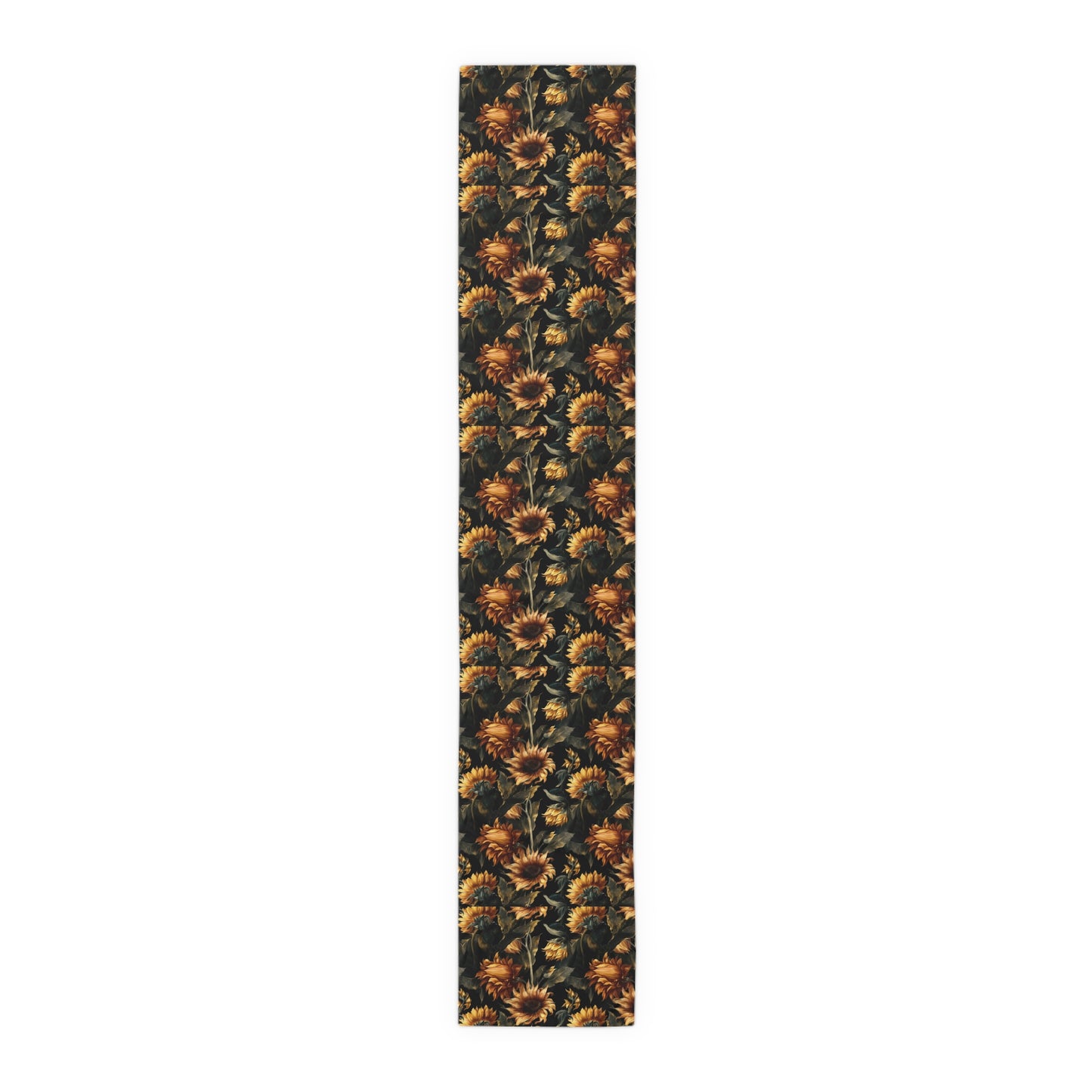 Sunflower Print Table Runner - Bright and Cheerful, Cotton Twill or Polyester - Perfect for Sunny Home Decor
