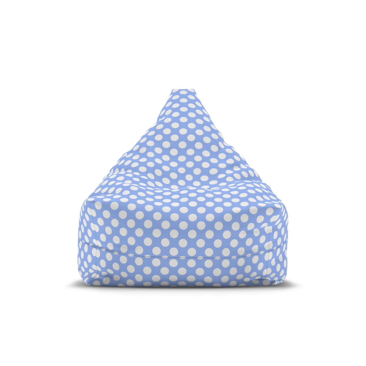 Pastel Polka Dot Bean Bag Chair Cover - Soft Polyester Slipcover with Secure Zip - Fits Various Sizes