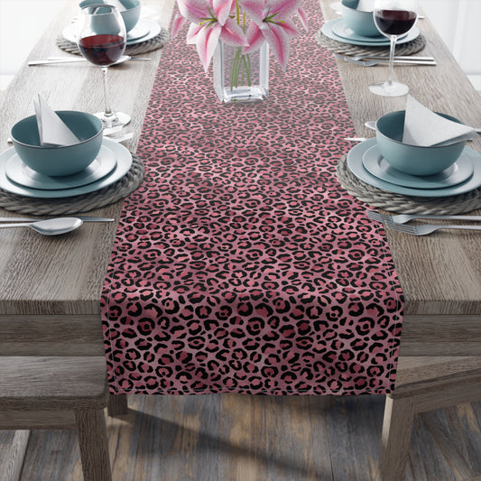 Leopard Print Table Runner - Bold Exotic Elegance, Cotton Twill or Polyester - Perfect for Safari & Glamorous Home Decor