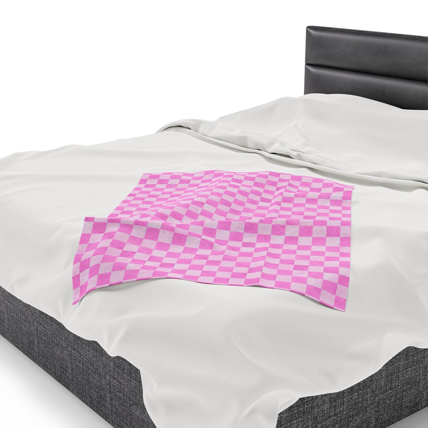 Pastel Checkers Velveteen Plush Blanket | Soft, Trendy, Luxurious and Comforting | Available in Multiple Sizes