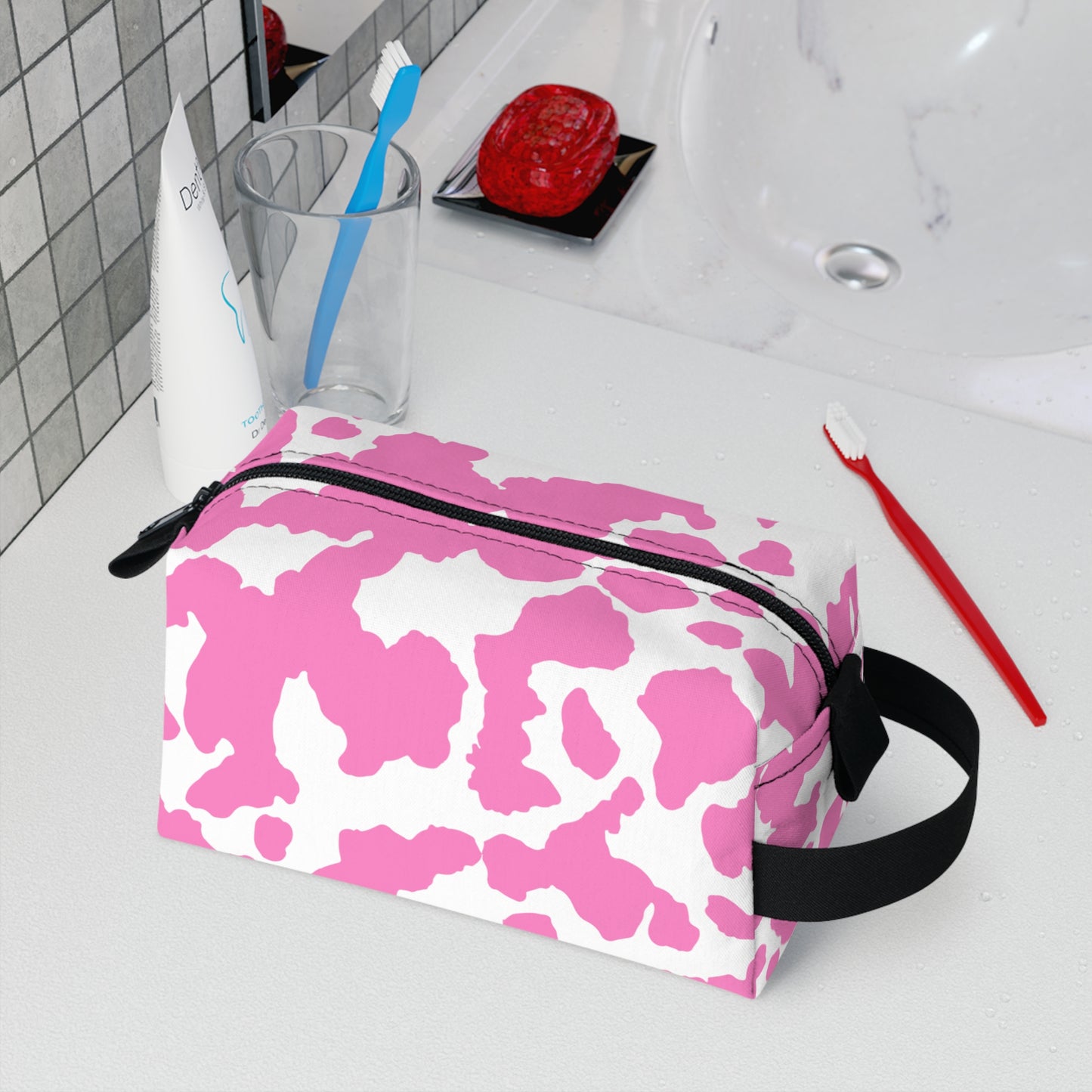 Cowhide Toiletry Bag | Rustic & Water-Resistant Organizer | Perfect for Camping, Travel, College