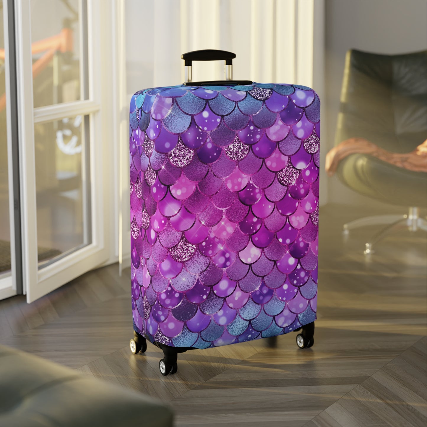 Mermaid Scales Luggage Cover - Mermaid Suitcase Cover