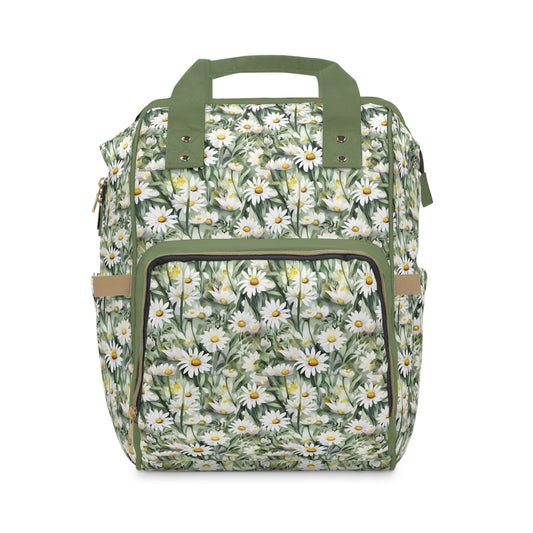 Daisy Diaper Backpack - Charming & Multifunctional Baby Bag with Daisy Patterns, Perfect for Nature-Loving Parents