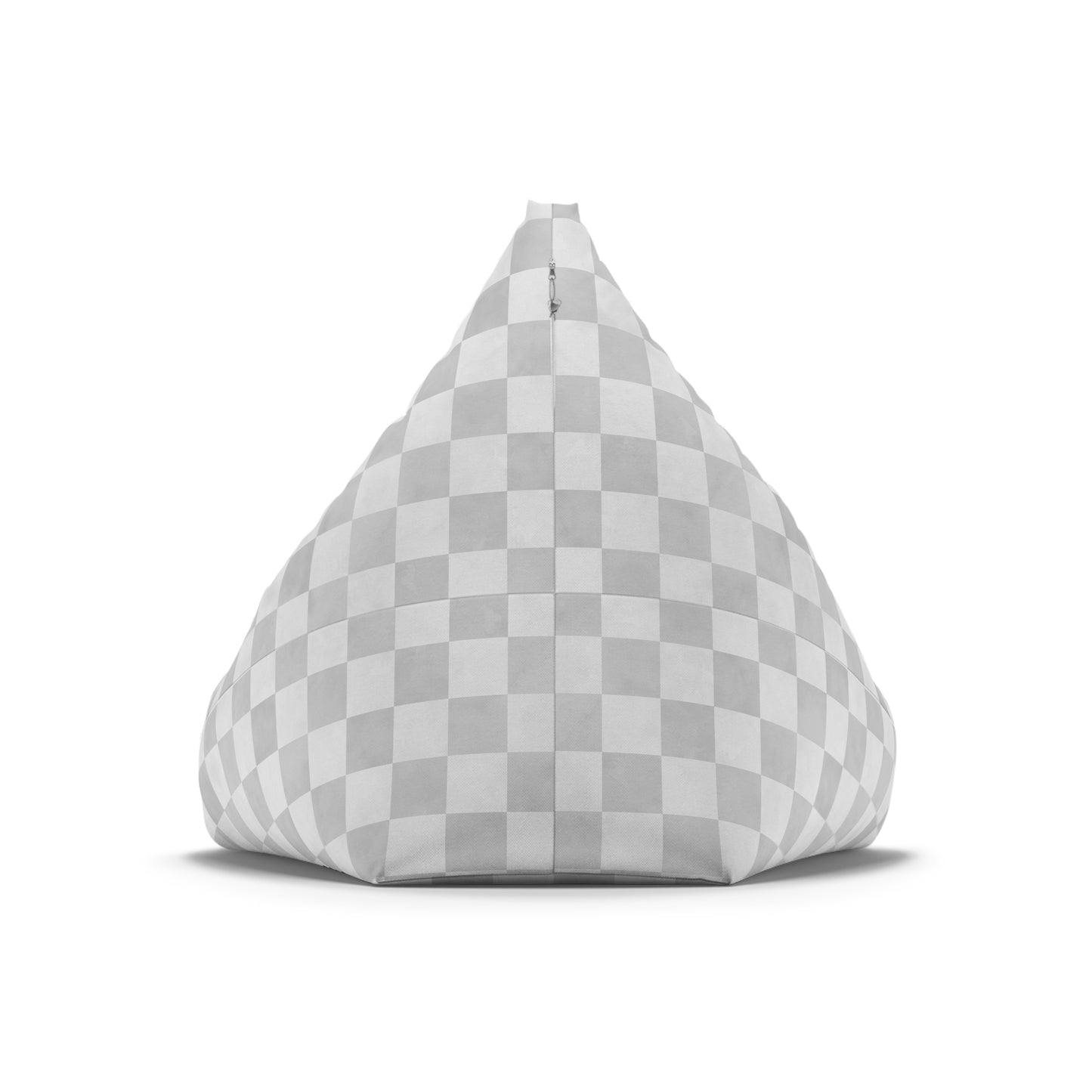 Pastel Checkers Bean Bag Chair Cover - Soft-Touch Polyester Slipcover with Secure Zip