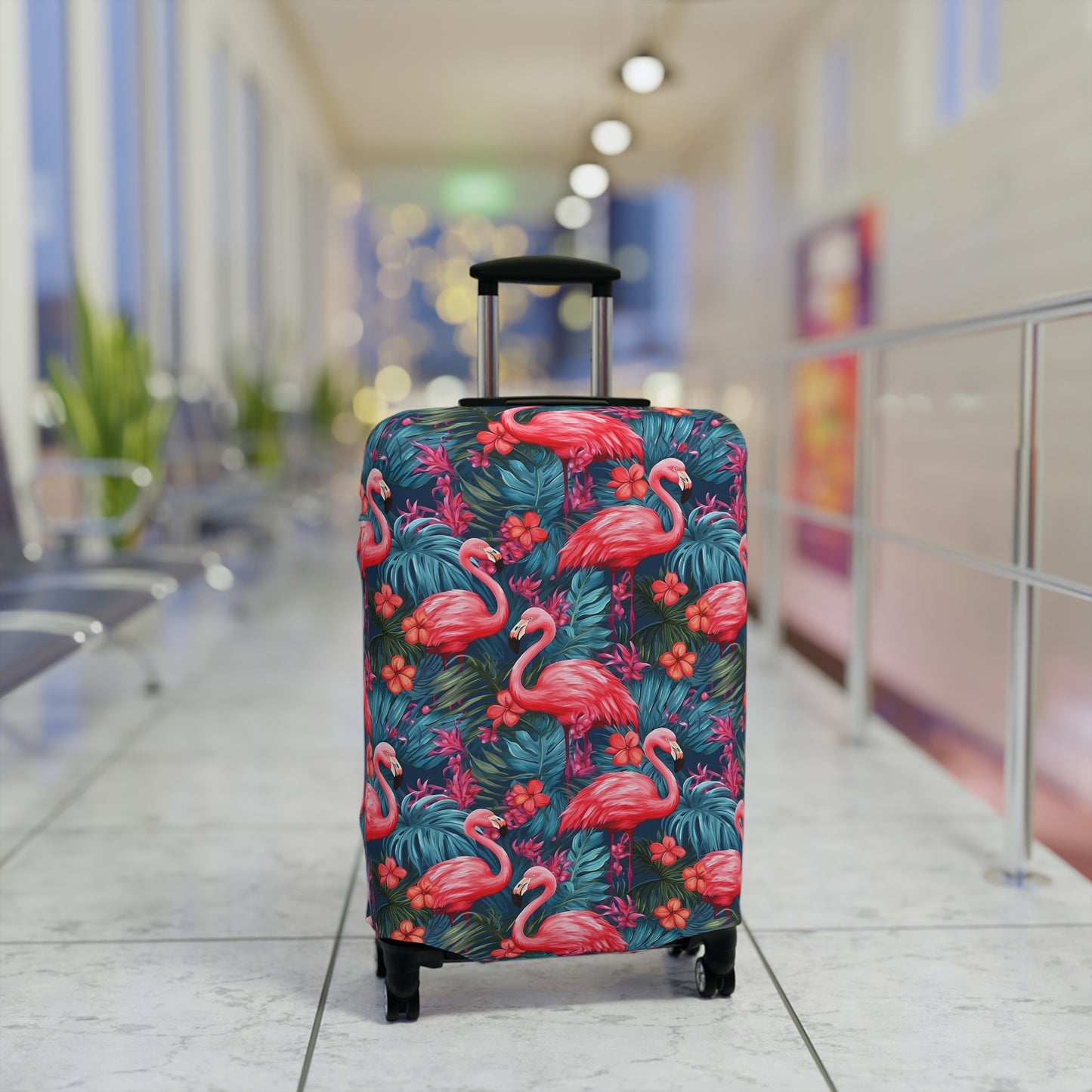 Flamingo Luggage Cover - Tropical Suitcase Protector