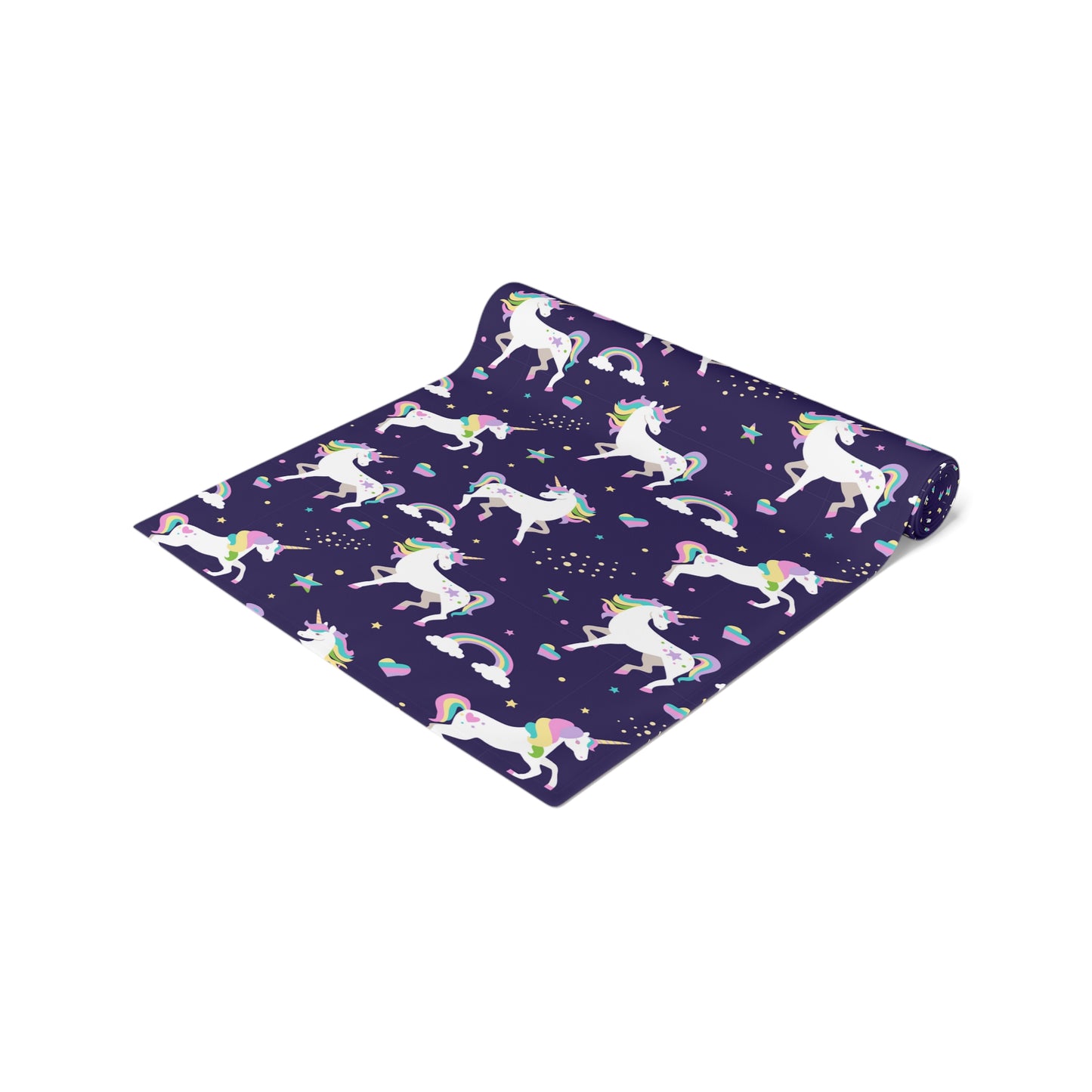 Unicorn Print Table Runner - Magical Elegance, Cotton Twill or Polyester - Perfect for Whimsical & Fantasy Home Decor