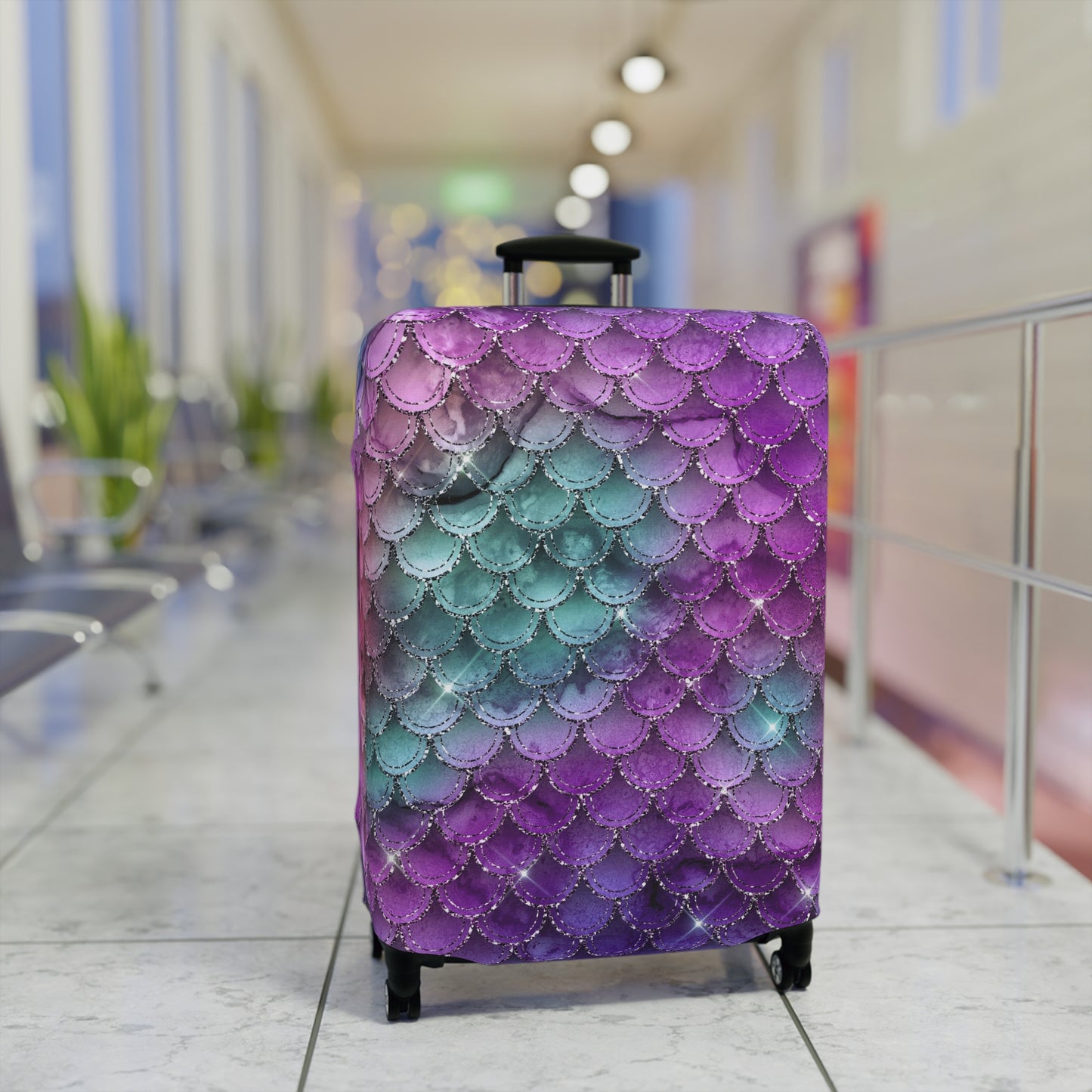 Mermaid Scales Luggage Cover - Mermaid Suitcase Cover