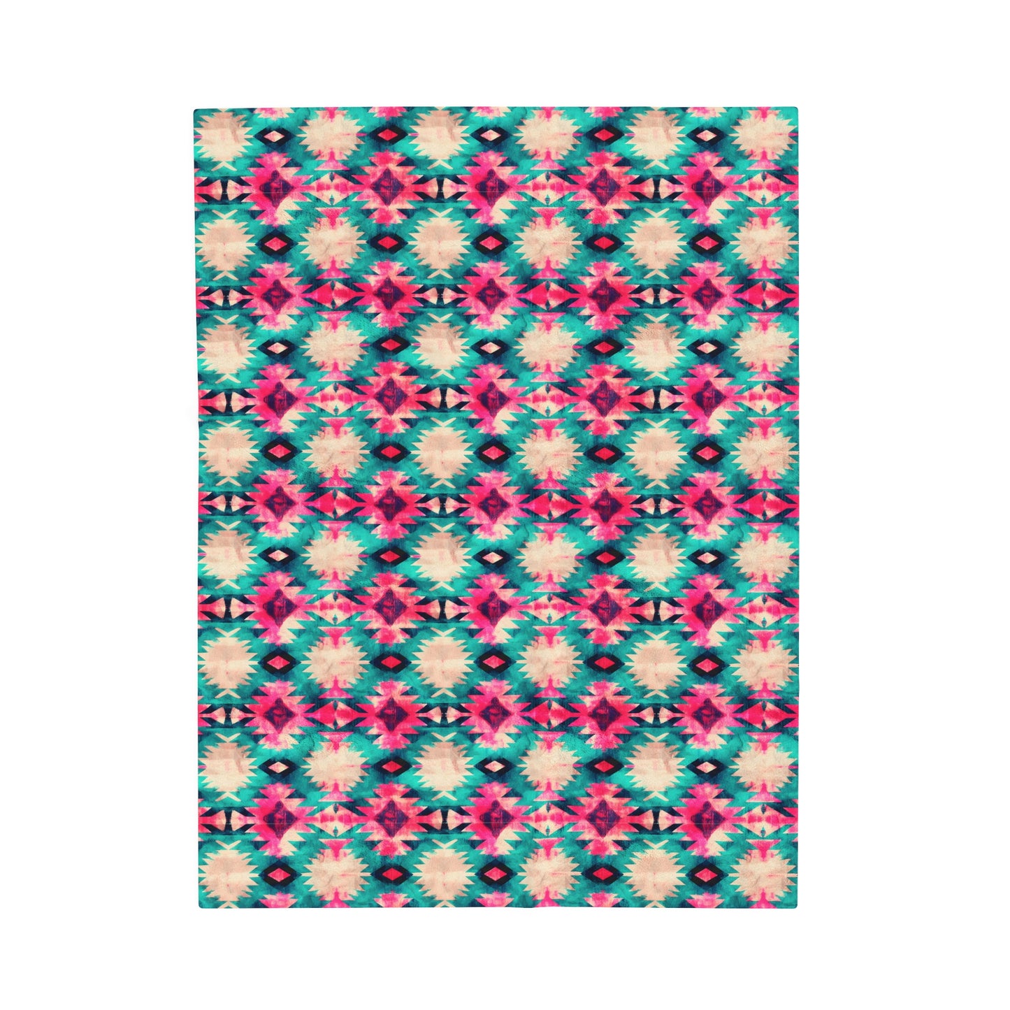Aztec Velveteen Plush Blanket | Soft, Luxurious, Cultural, and Comforting | Available in Multiple Sizes