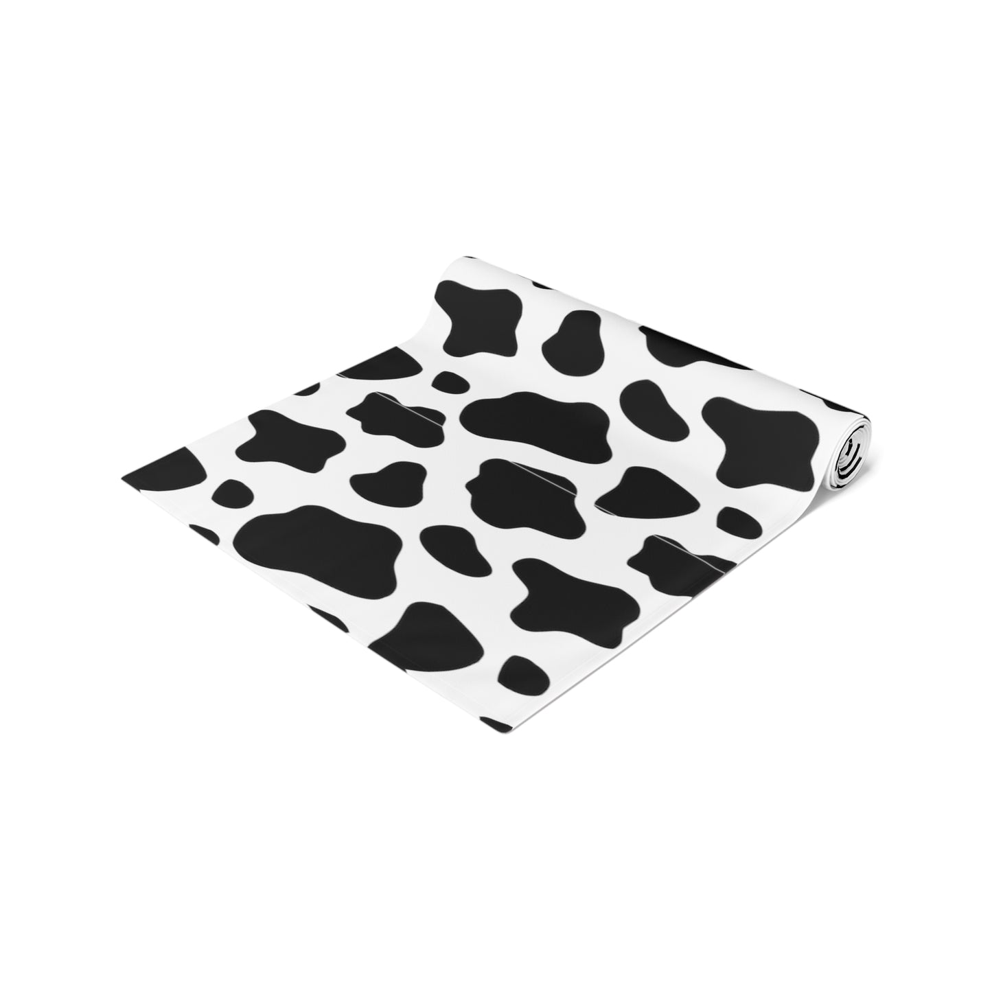 Cow Print Table Runner - Chic Farmhouse Style, Available in Cotton Twill or Polyester - Elevate Your Home Decor