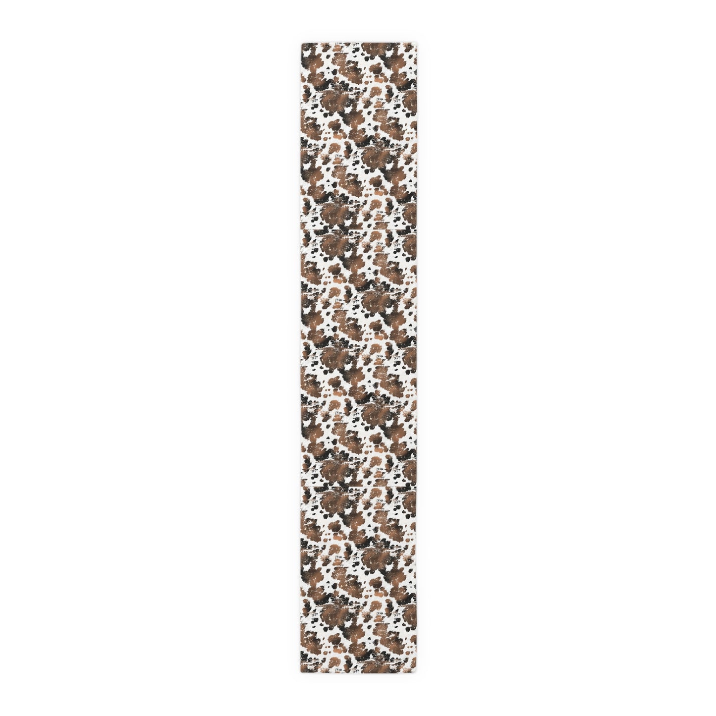 Cowhide Print Table Runner - Rustic Elegance, Cotton Twill or Polyester - Perfect for Western & Luxurious Home Decor