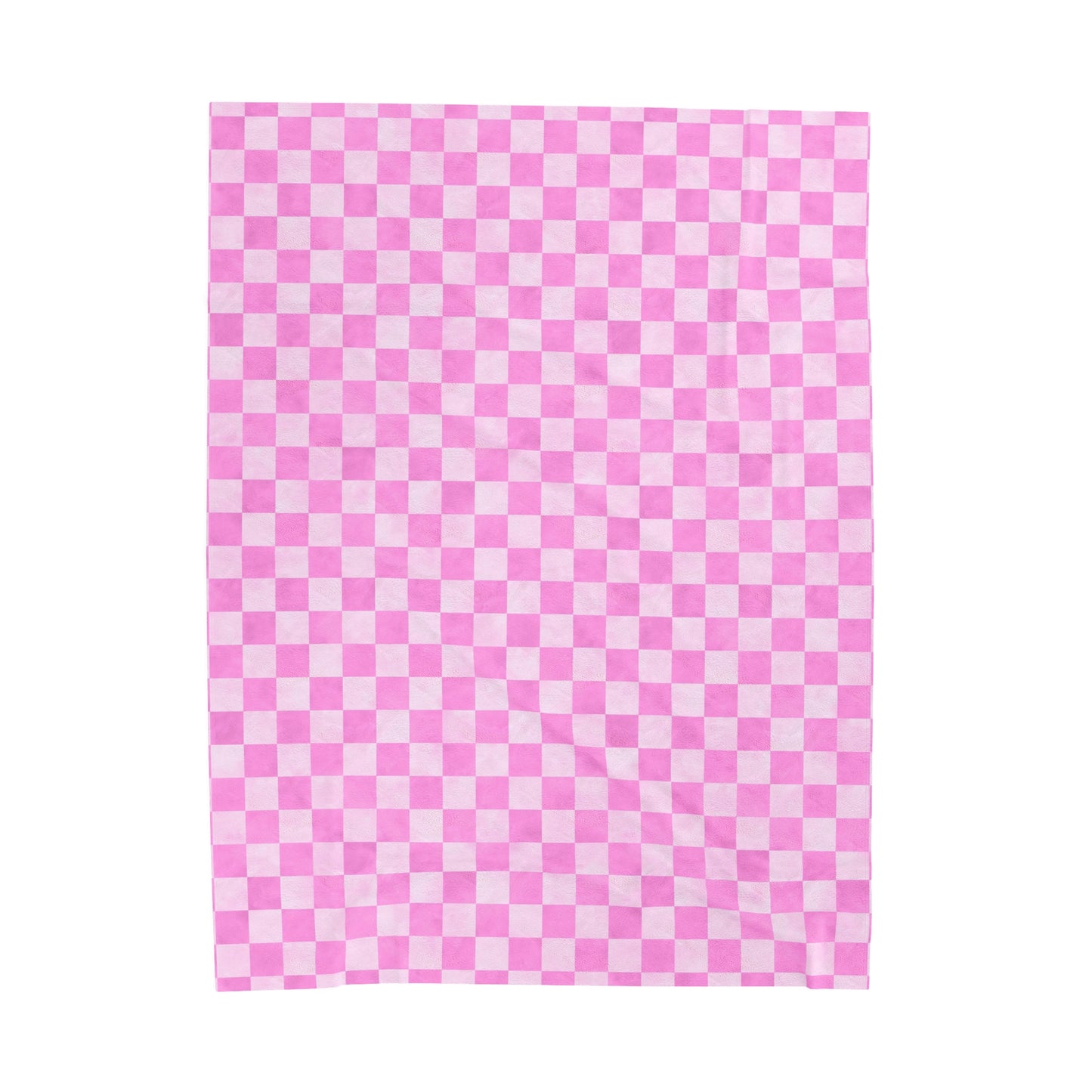 Pastel Checkers Velveteen Plush Blanket | Soft, Trendy, Luxurious and Comforting | Available in Multiple Sizes