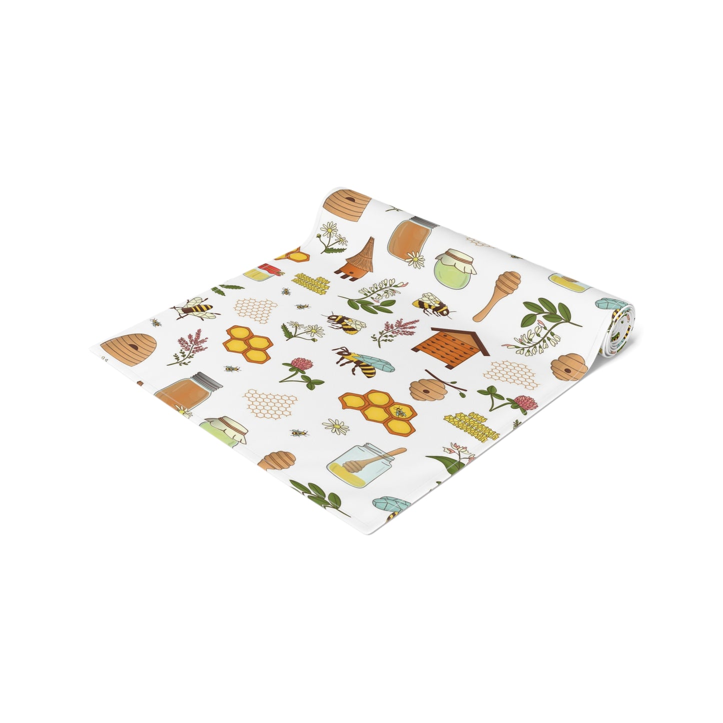 Honey Bee Print Table Runner - Buzzing with Charm - Perfect for Nature Lovers Homes
