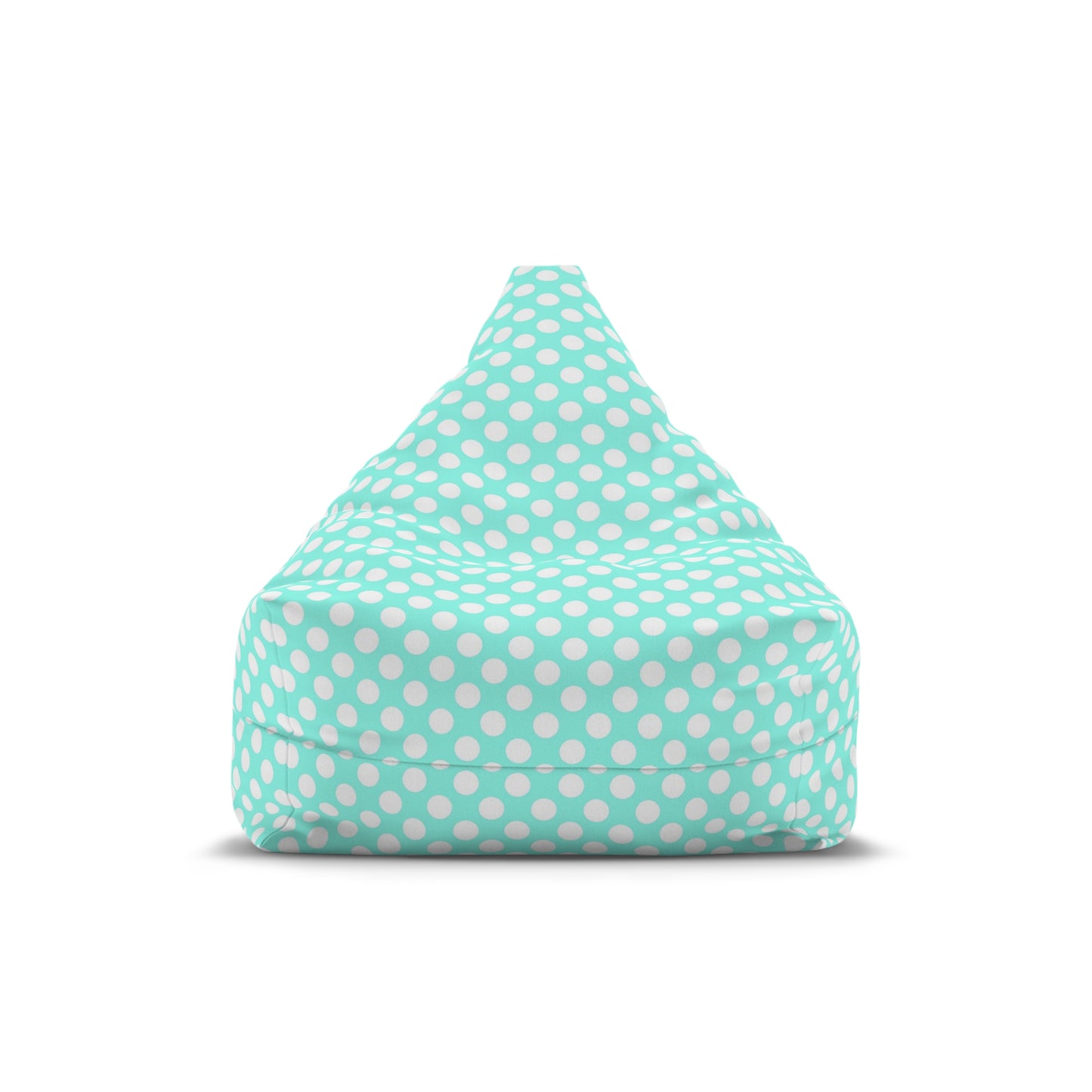 Pastel Polka Dot Bean Bag Chair Cover - Soft Polyester Slipcover with Secure Zip - Fits Various Sizes