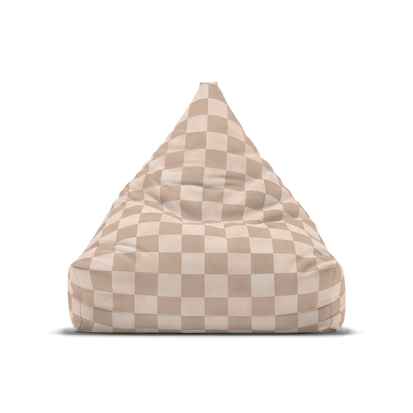Pastel Checkers Bean Bag Chair Cover - Soft-Touch Polyester Slipcover with Secure Zip