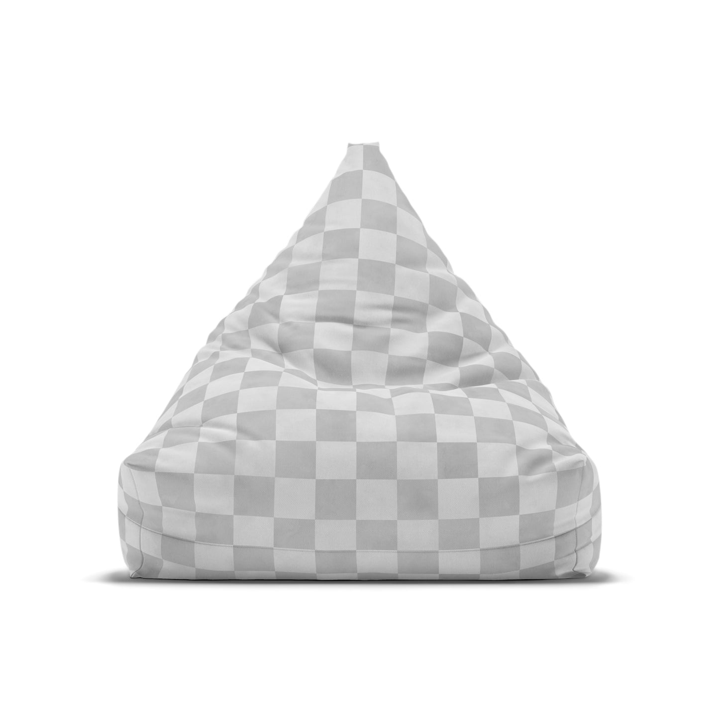 Pastel Checkers Bean Bag Chair Cover - Soft-Touch Polyester Slipcover with Secure Zip