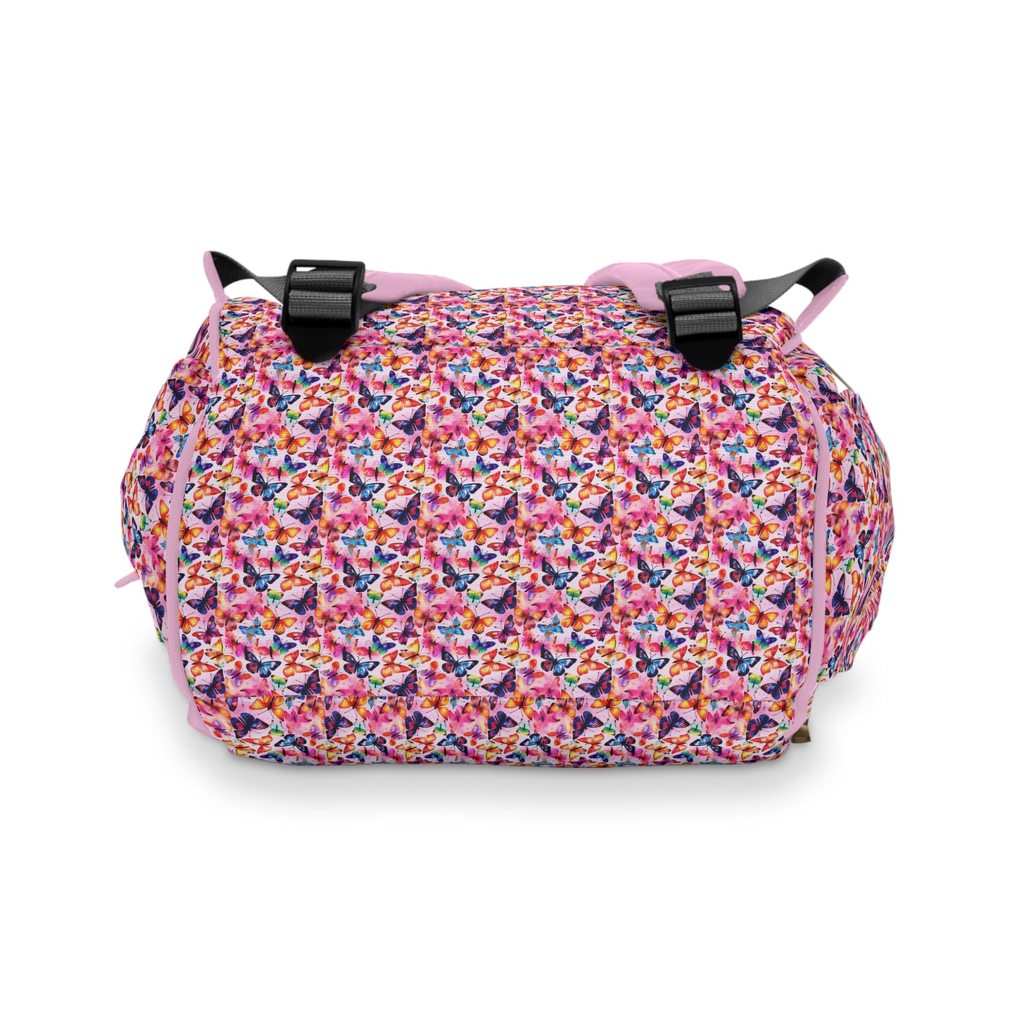 Elegant Butterfly Diaper Backpack - Lightweight & Durable Nylon Baby Bag with Beautiful Butterfly Motifs, Ideal for On-The-Go Parents