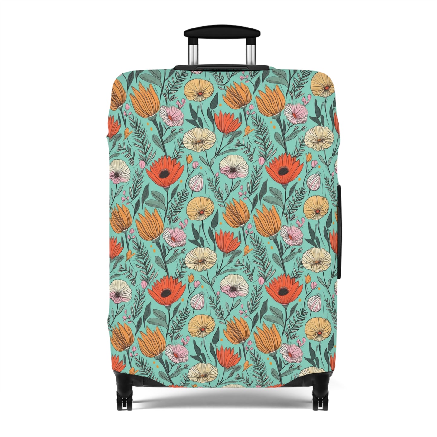 Boho Floral Luggage Cover - Trendy Travel Floral Suitcases Cover